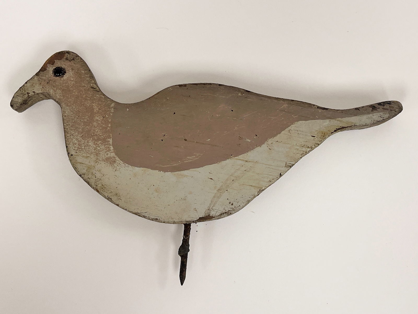 STICKUP DECOY: STICKUP DECOY Original paint, glass eyes, pine, C 1920, excellent condition.