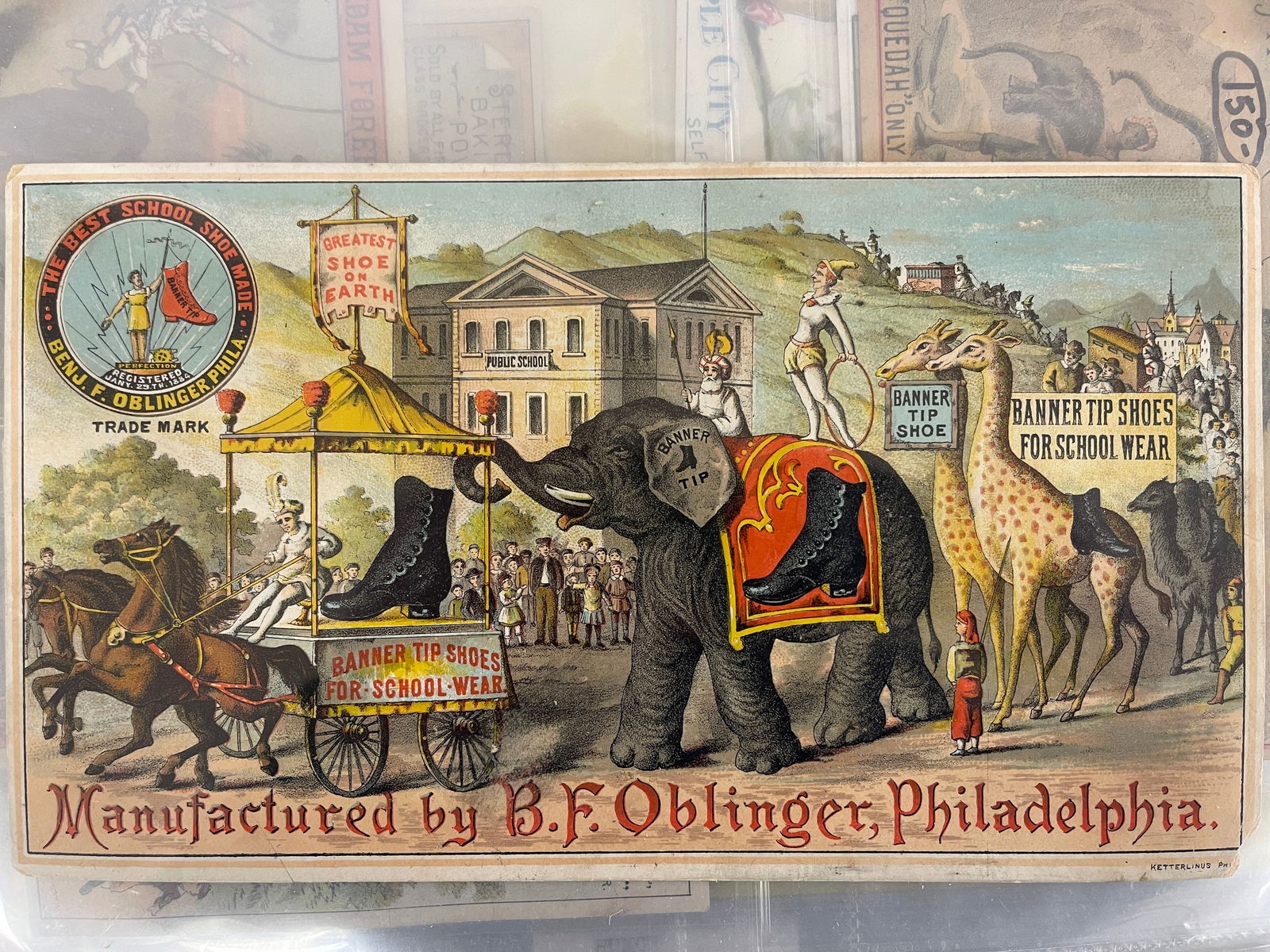 LARGE TRADE CARDS ALBUM: LARGE TRADE CARDS ALBUM Well preserved, APPROXIMATELY 120 plus colorful examples, late 19th C, excellent condition.