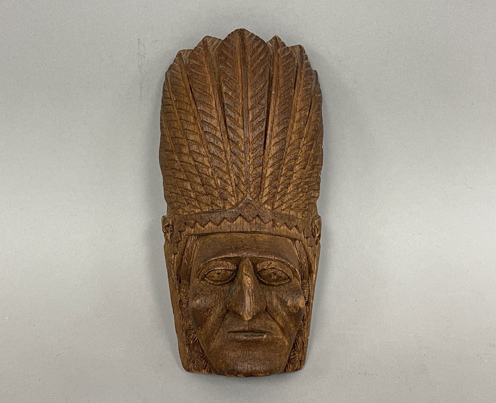 CARVED NATIVE CHIEF BUST - 2
