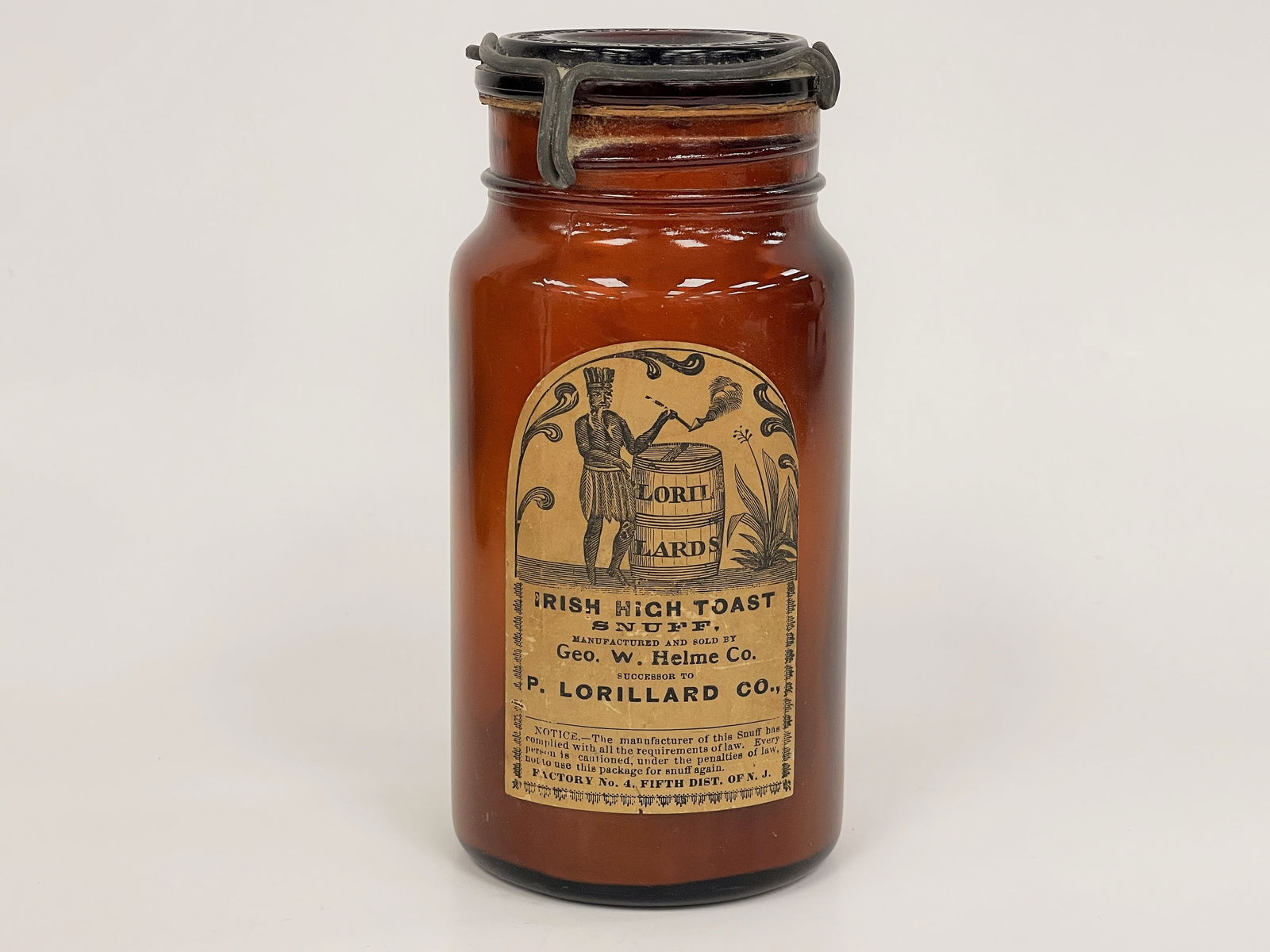 “1872?? SNUFF BOTTLE: “1872” SNUFF BOTTLE Great label, embossed lid, excellent condition.