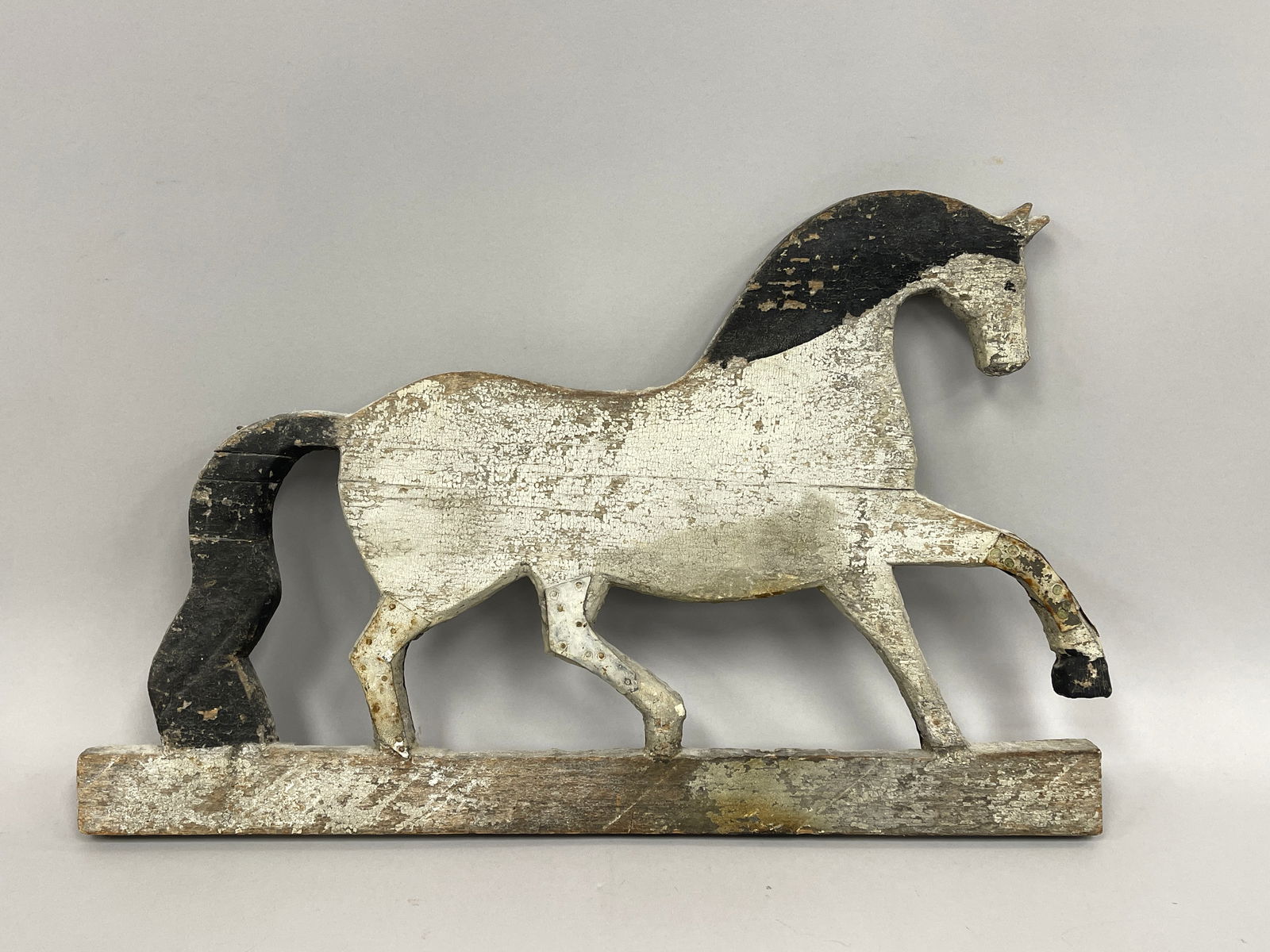 BLACK HAWK WEATHERVANE: BLACK HAWK WEATHERVANE Original paint, pine, C 1900, excellent condition.