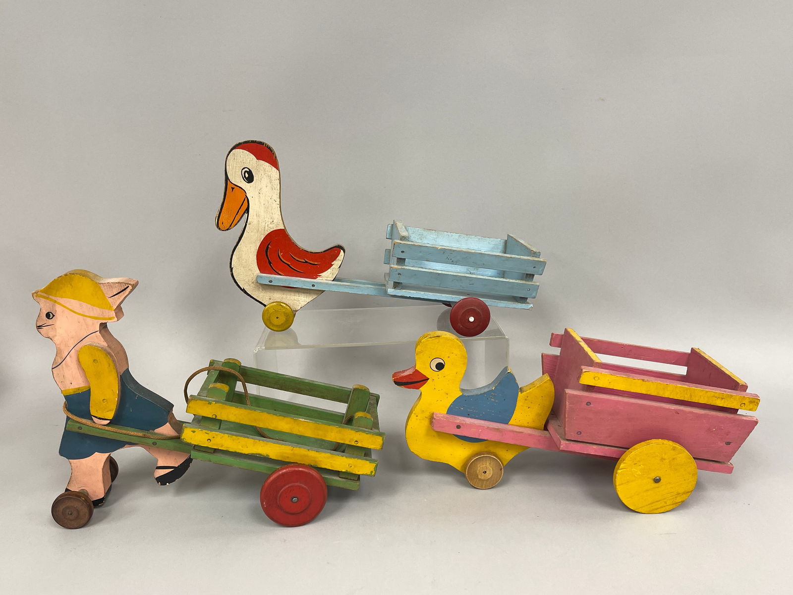 3 PULL CART TOYS - 3