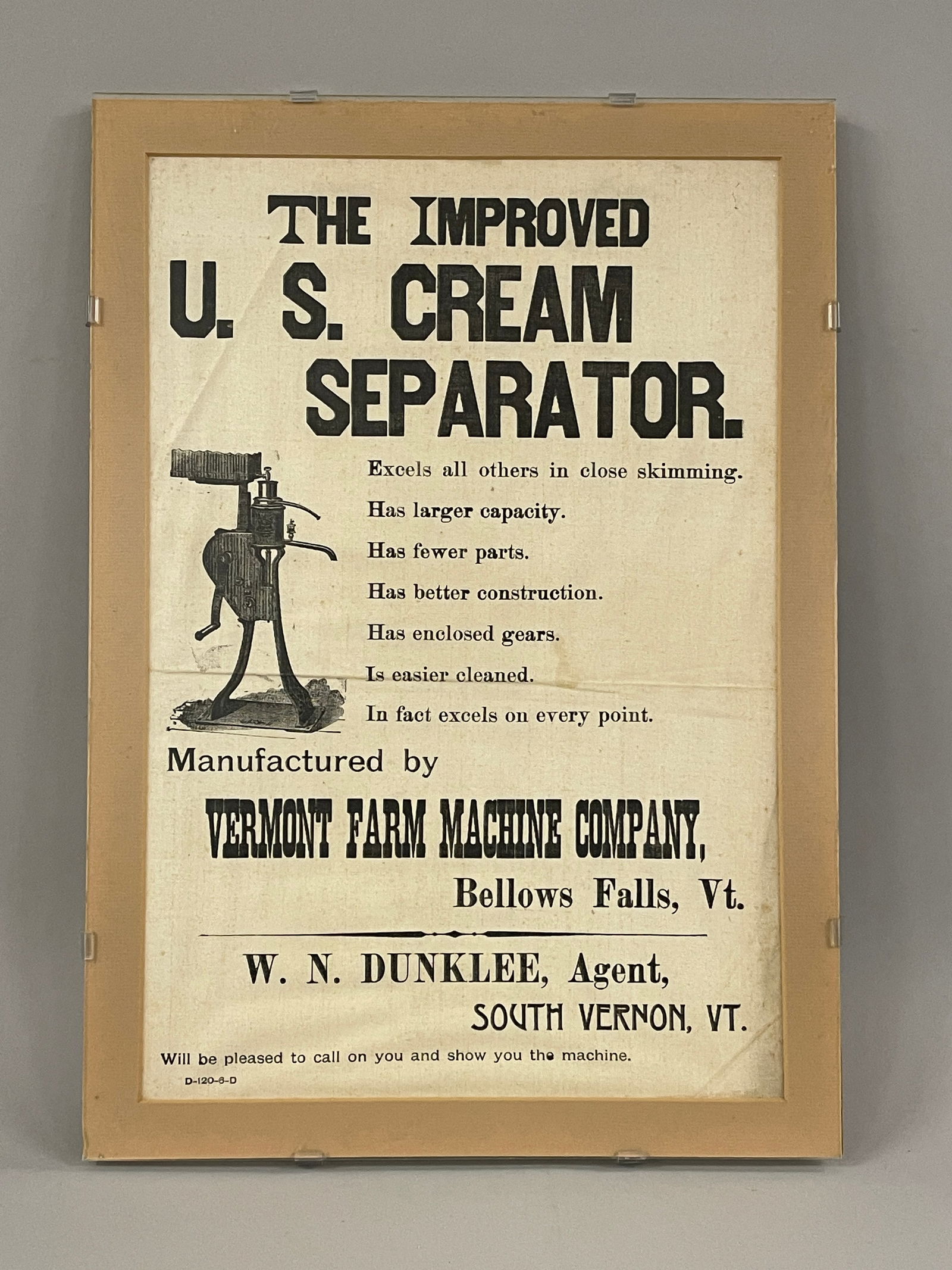 CREAM SEPARATOR BROADSIDE (1 of 3)