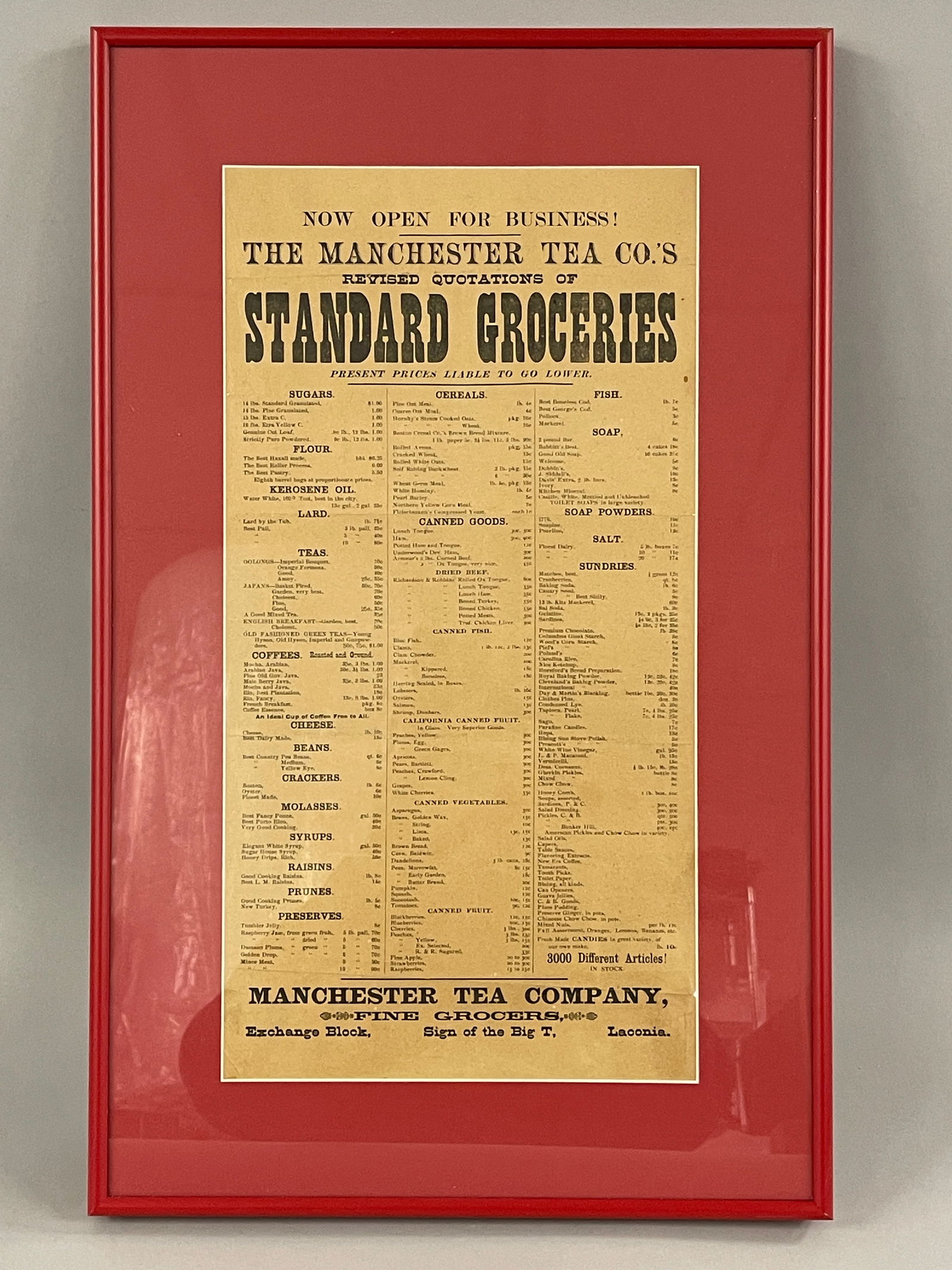 GROCERIES BROADSIDE (1 of 5)