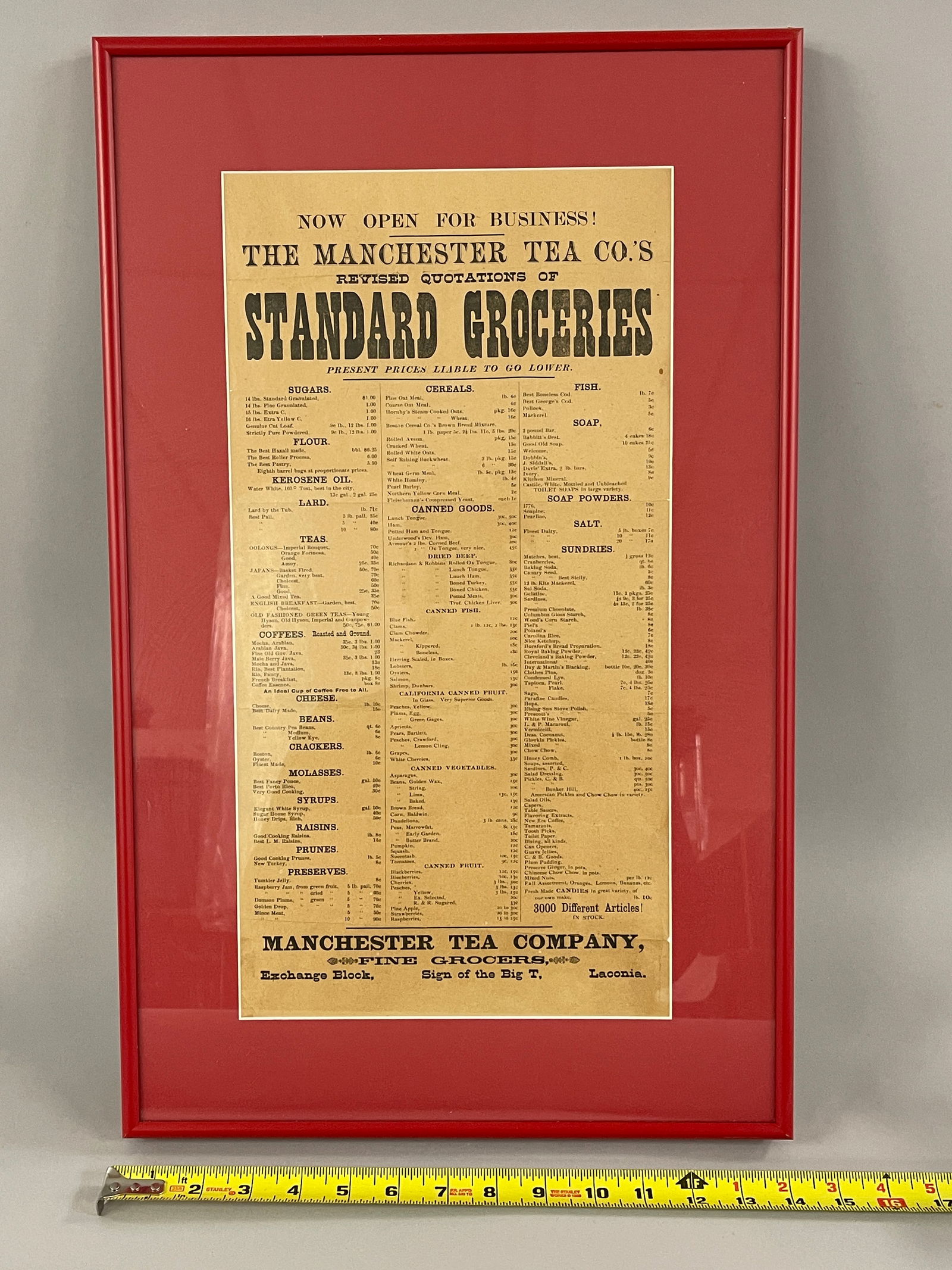 GROCERIES BROADSIDE - 3