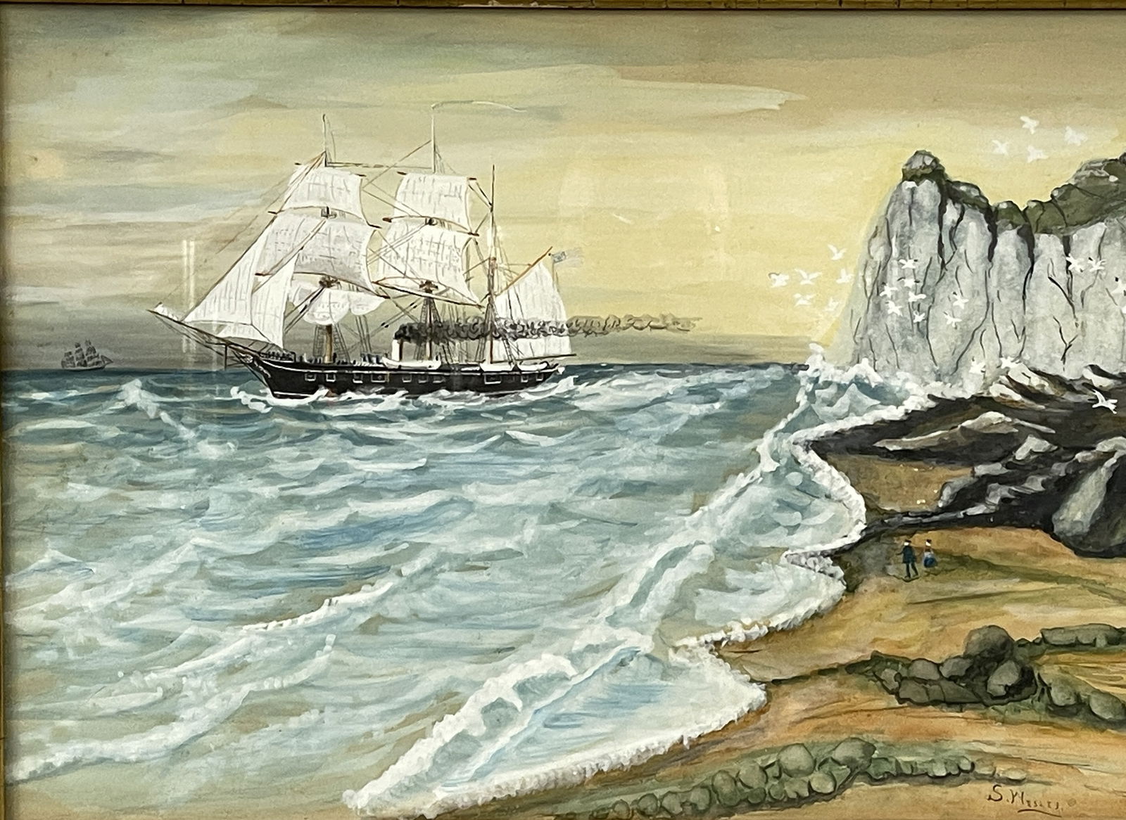 SLOOP KEARSARGE PAINTING - 2