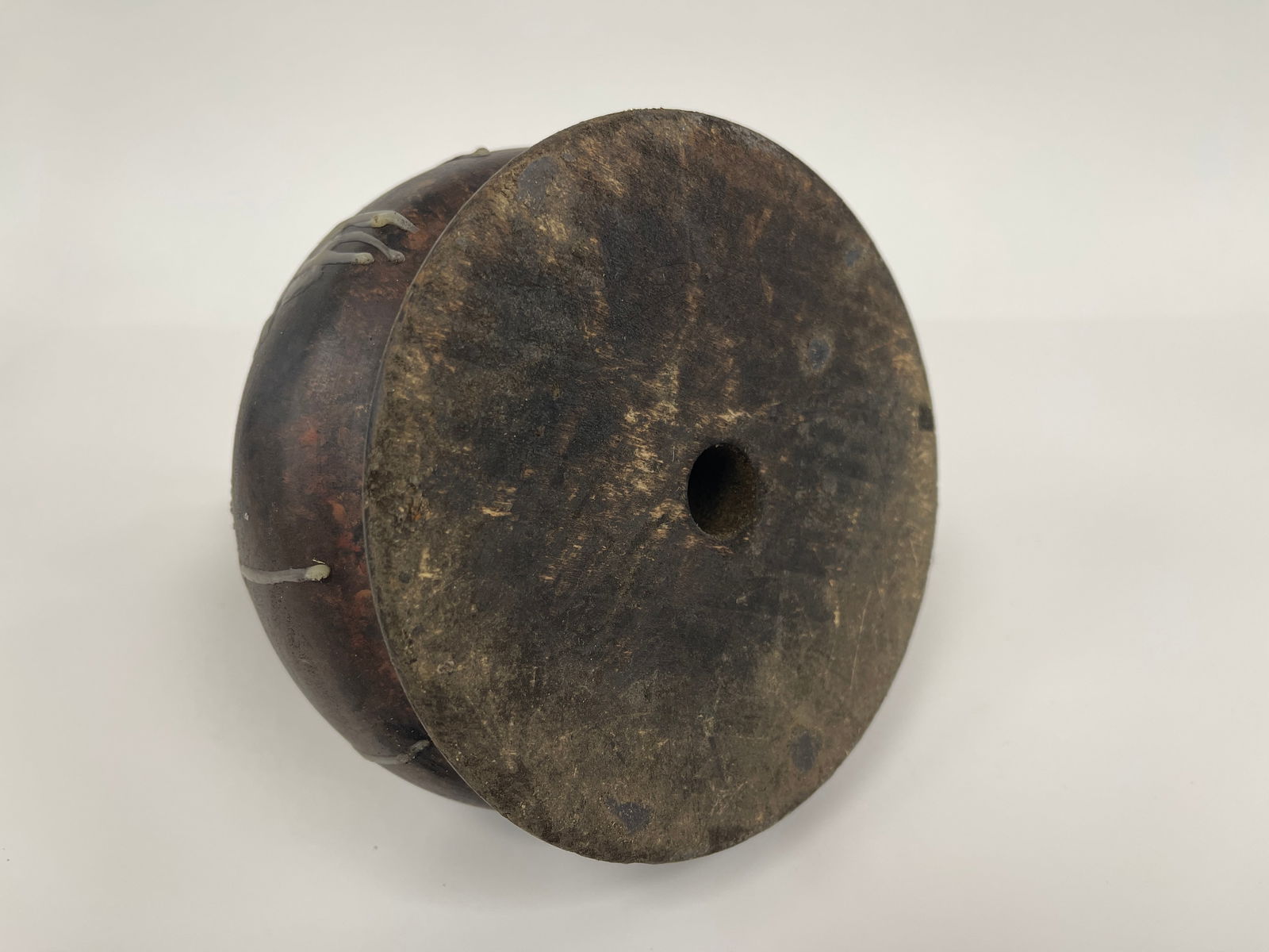 TURNED WOOD BASE 17THC CANDLESTICK - 4