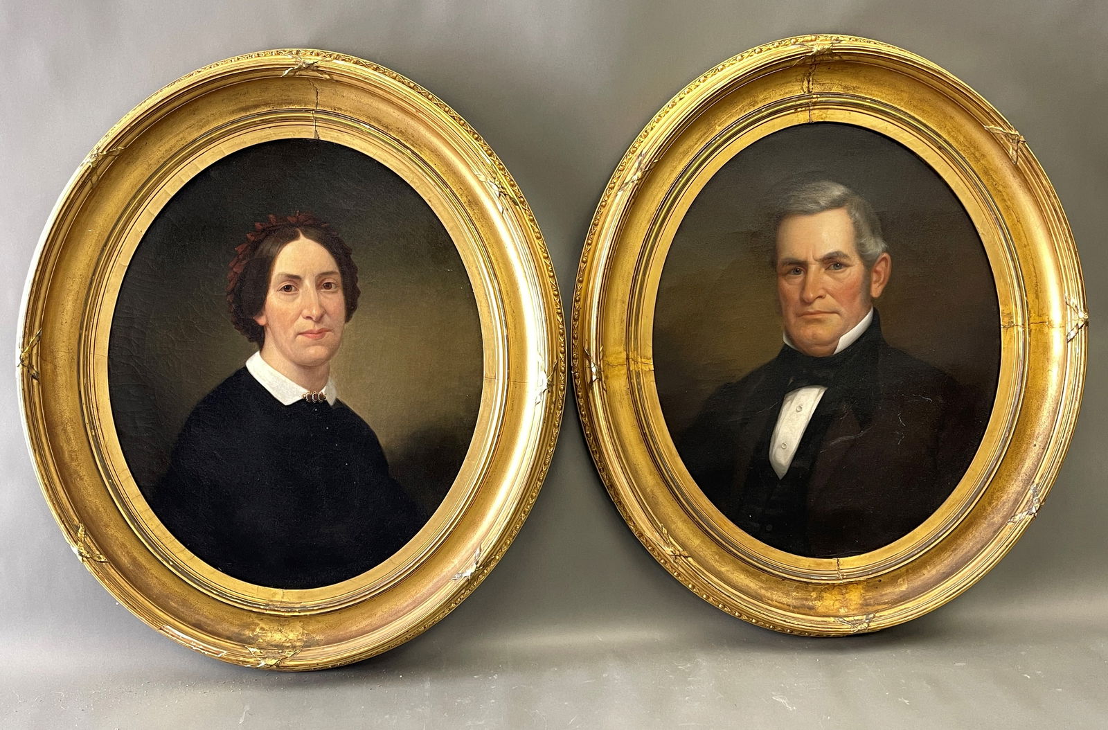 PAIR OF EARLY 19THC O/C PORTRAITS IN ORIGINAL FRAMES (1 of 4)