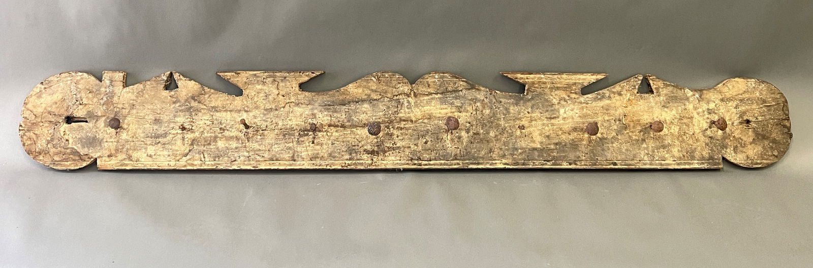 LONG WOODEN CELLAR-FOUND HERB DRYING RACK IN ORIGINAL SURFACE (1 of 4)