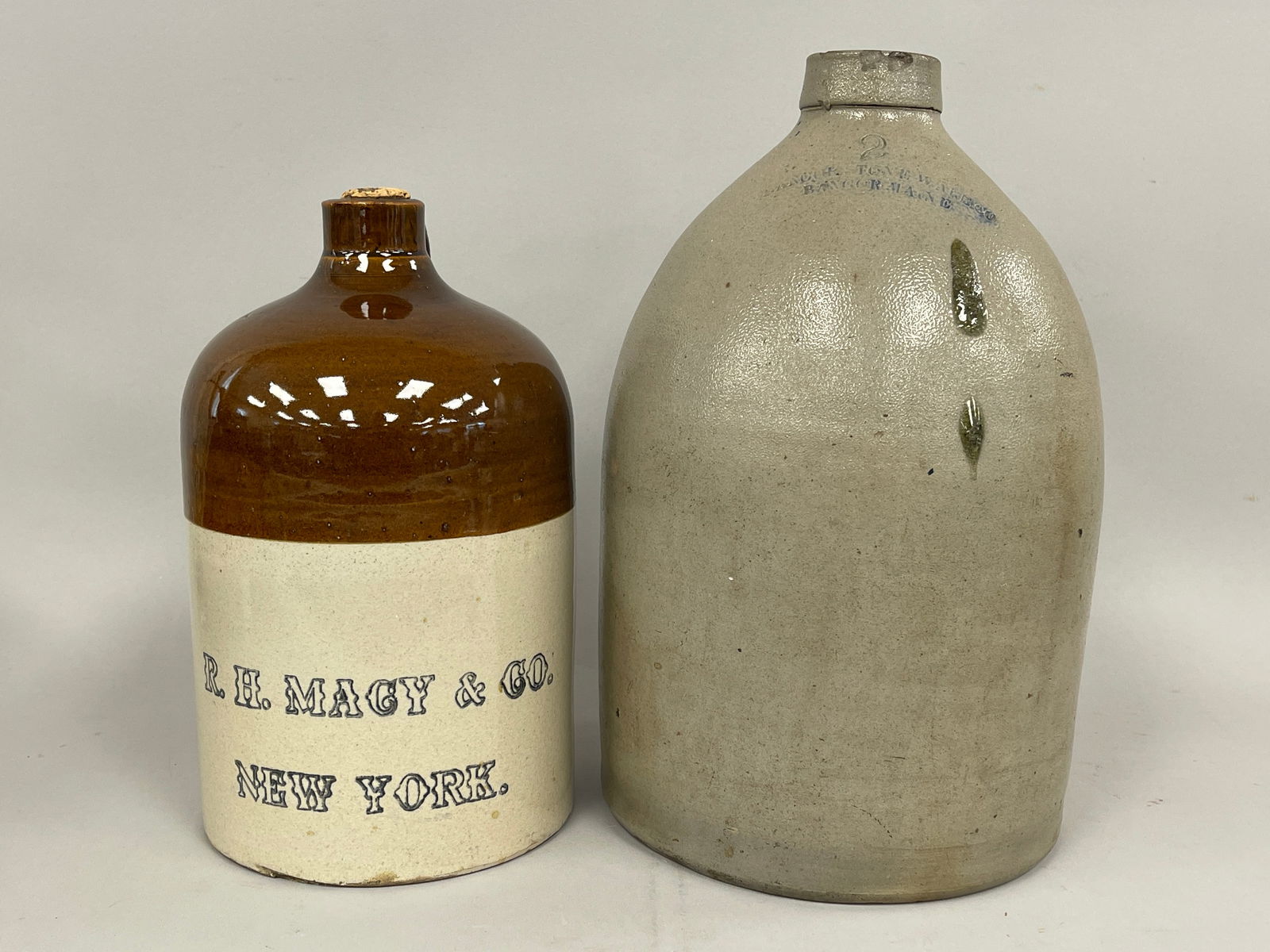 TWO HANDLED STONEWARE JUGS (1 of 5)