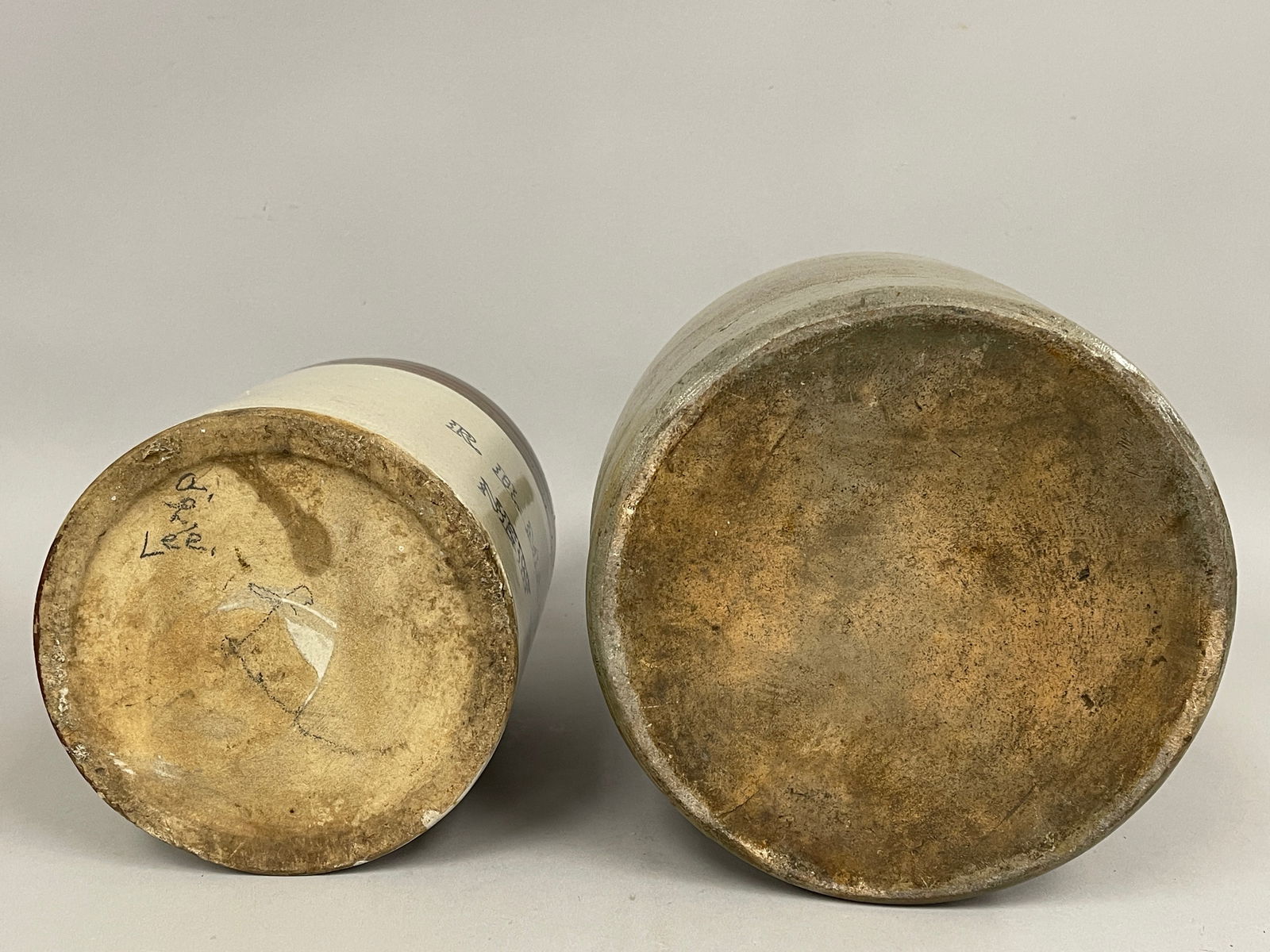 TWO HANDLED STONEWARE JUGS - 5