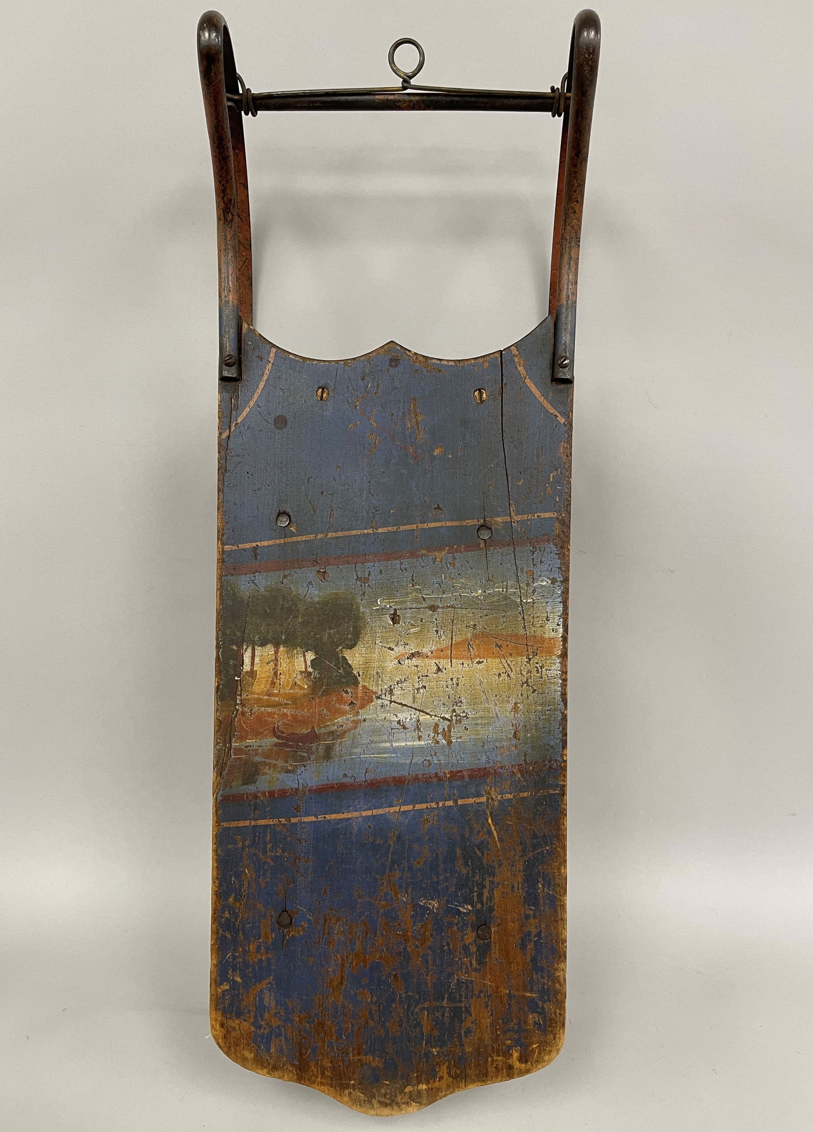BLUE PAINTED SLED: BLUE PAINTED SLED