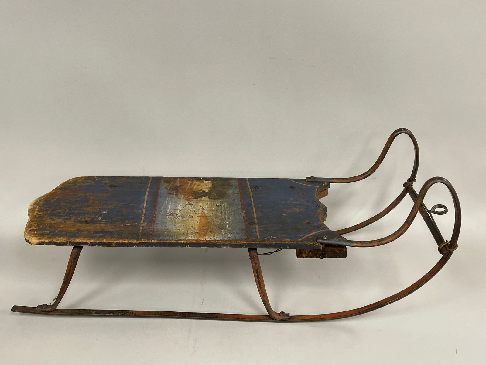 BLUE PAINTED SLED - 2