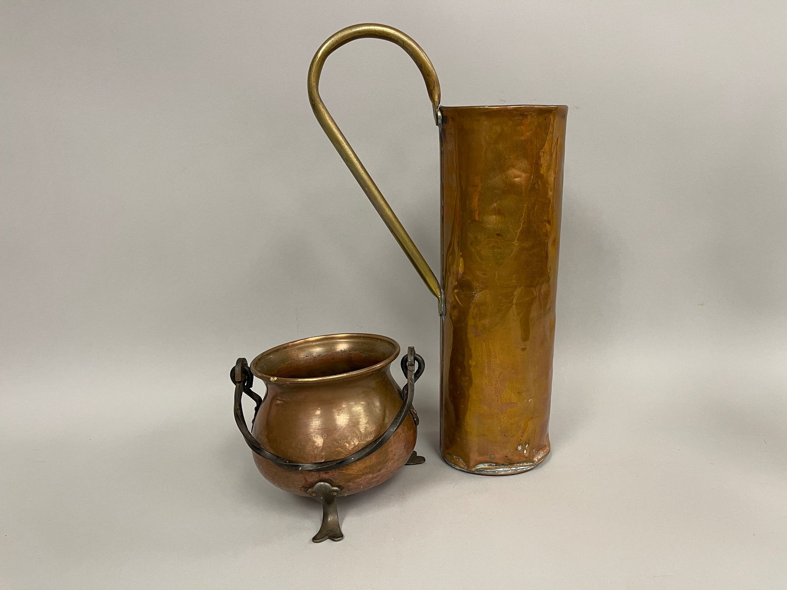 COPPER VESSEL W/ HANDLE , COPPER POT (1 of 4)