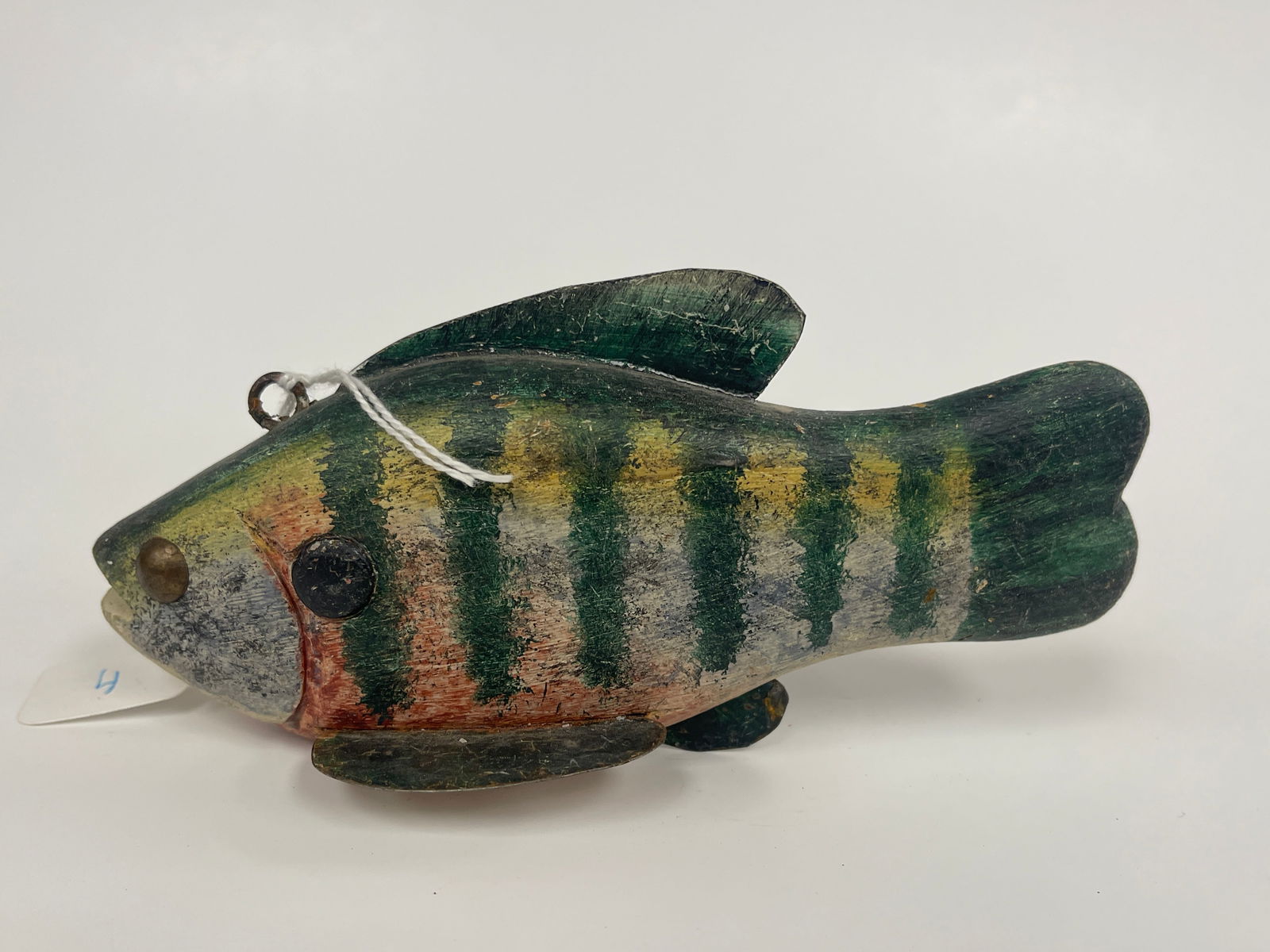 FOLK ART PAINTED FISH DECOY (1 of 5)