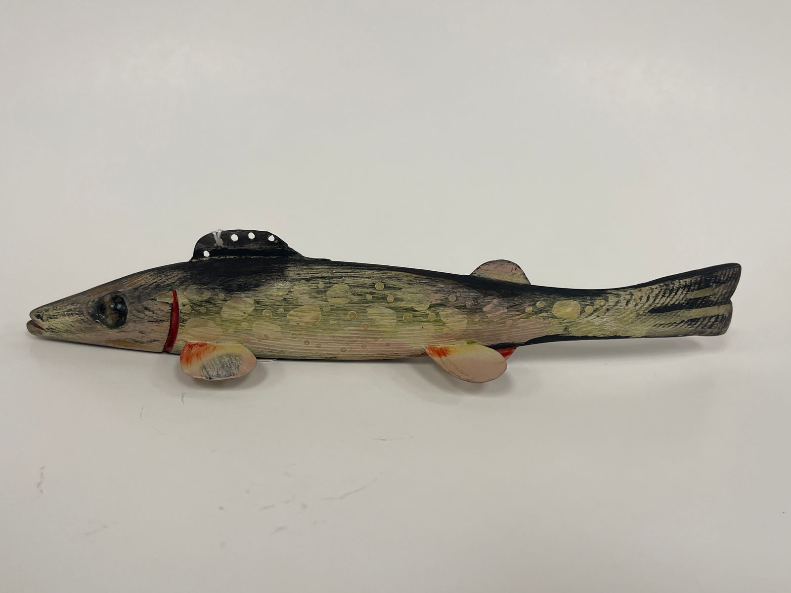 FOLK ART PAINTED FISH DECOY CADILLAC MICHIGAN: FOLK ART PAINTED FISH DECOY CADILLAC MICHIGAN