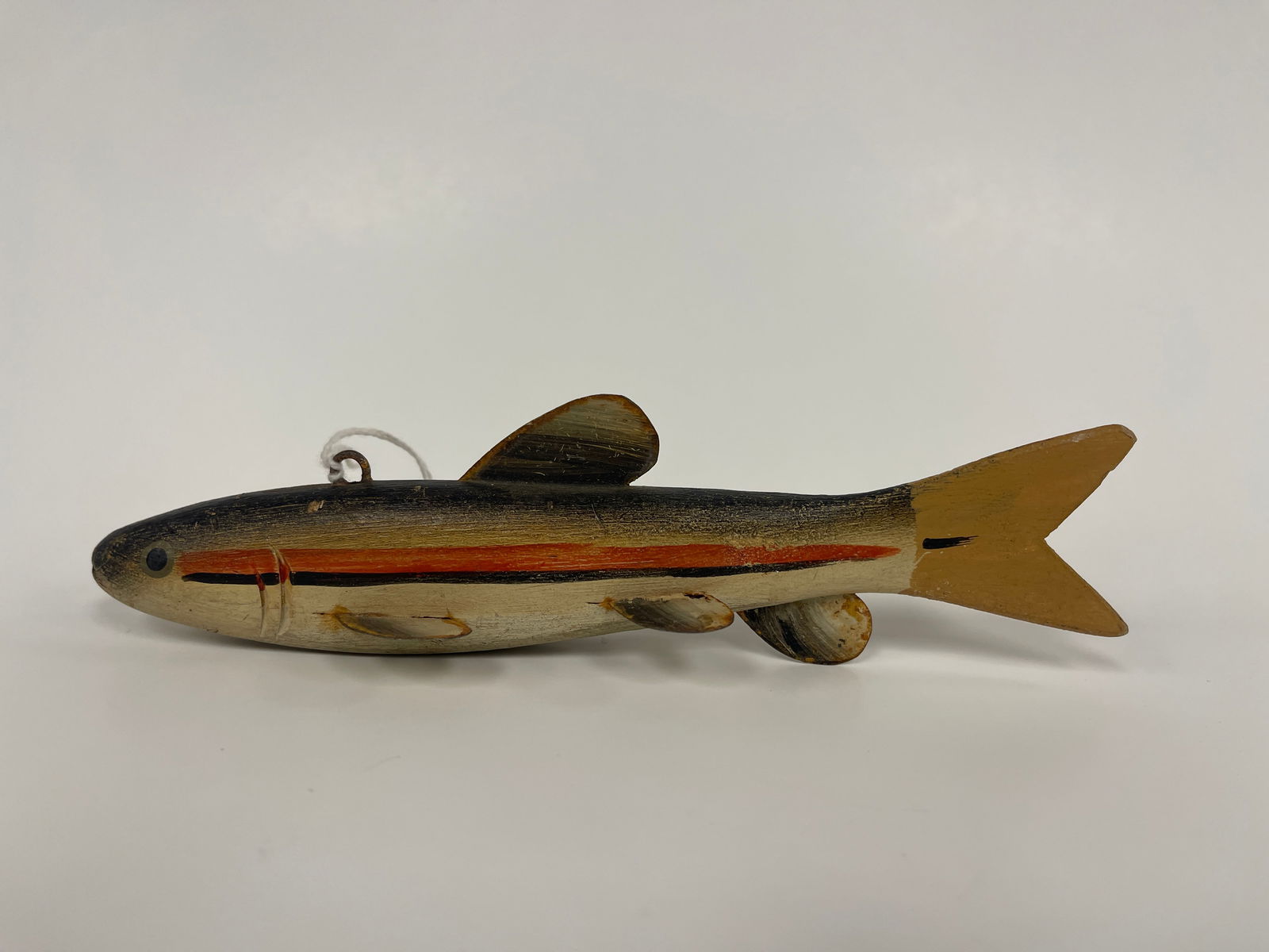 FOLK ART PAINTED FISH DECOY (1 of 6)