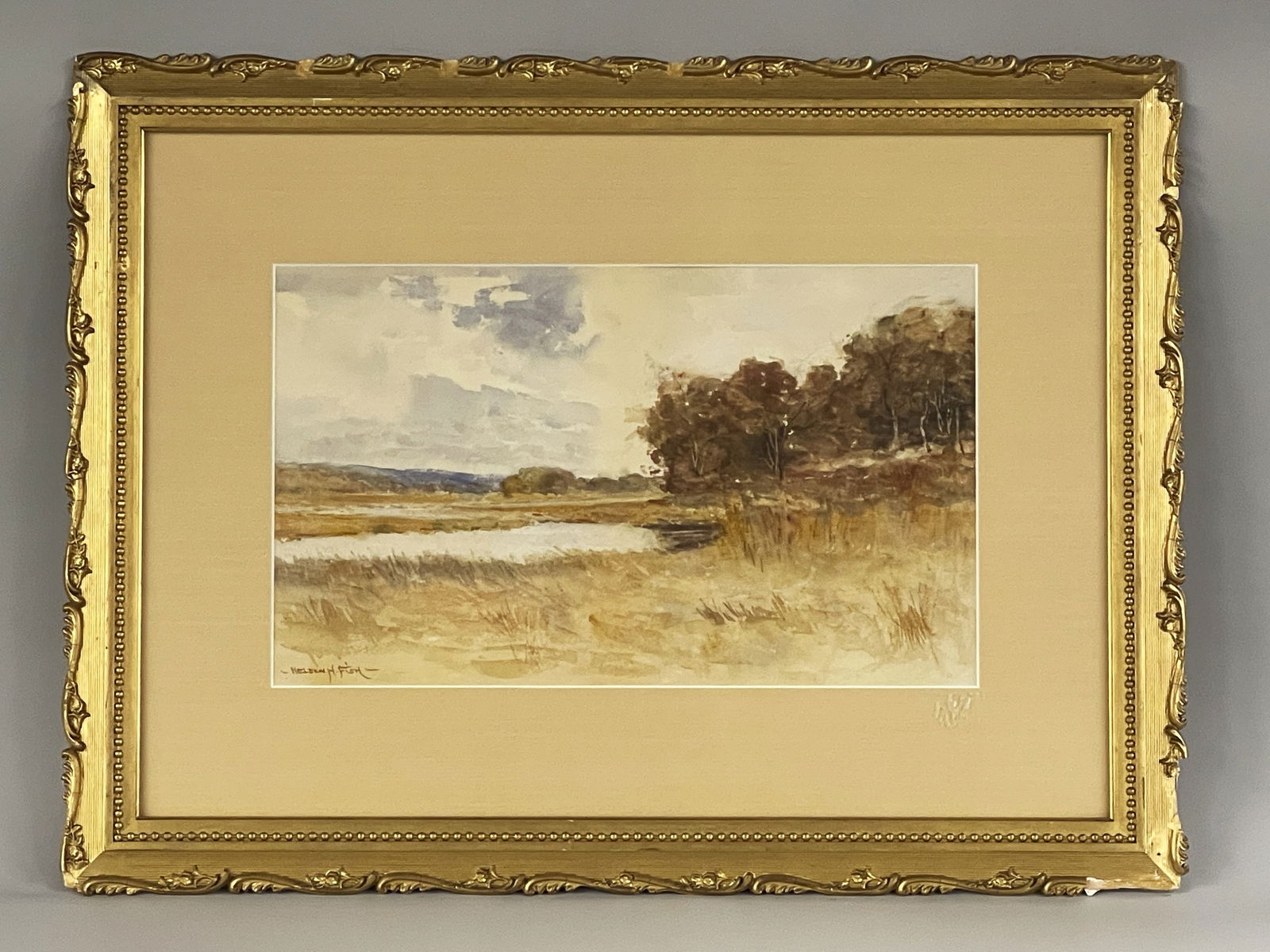PAINTING WATERCOLOR SIGNED NELSON H. FISH (1 of 3)