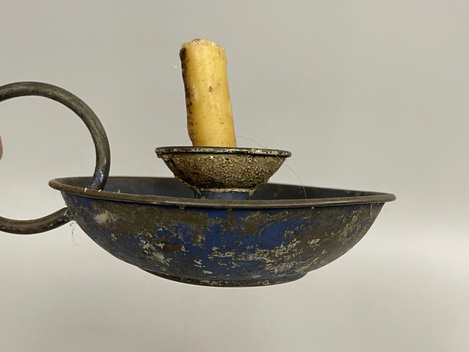 BLUE TIN CANDLESTICK: BLUE TIN CANDLESTICK