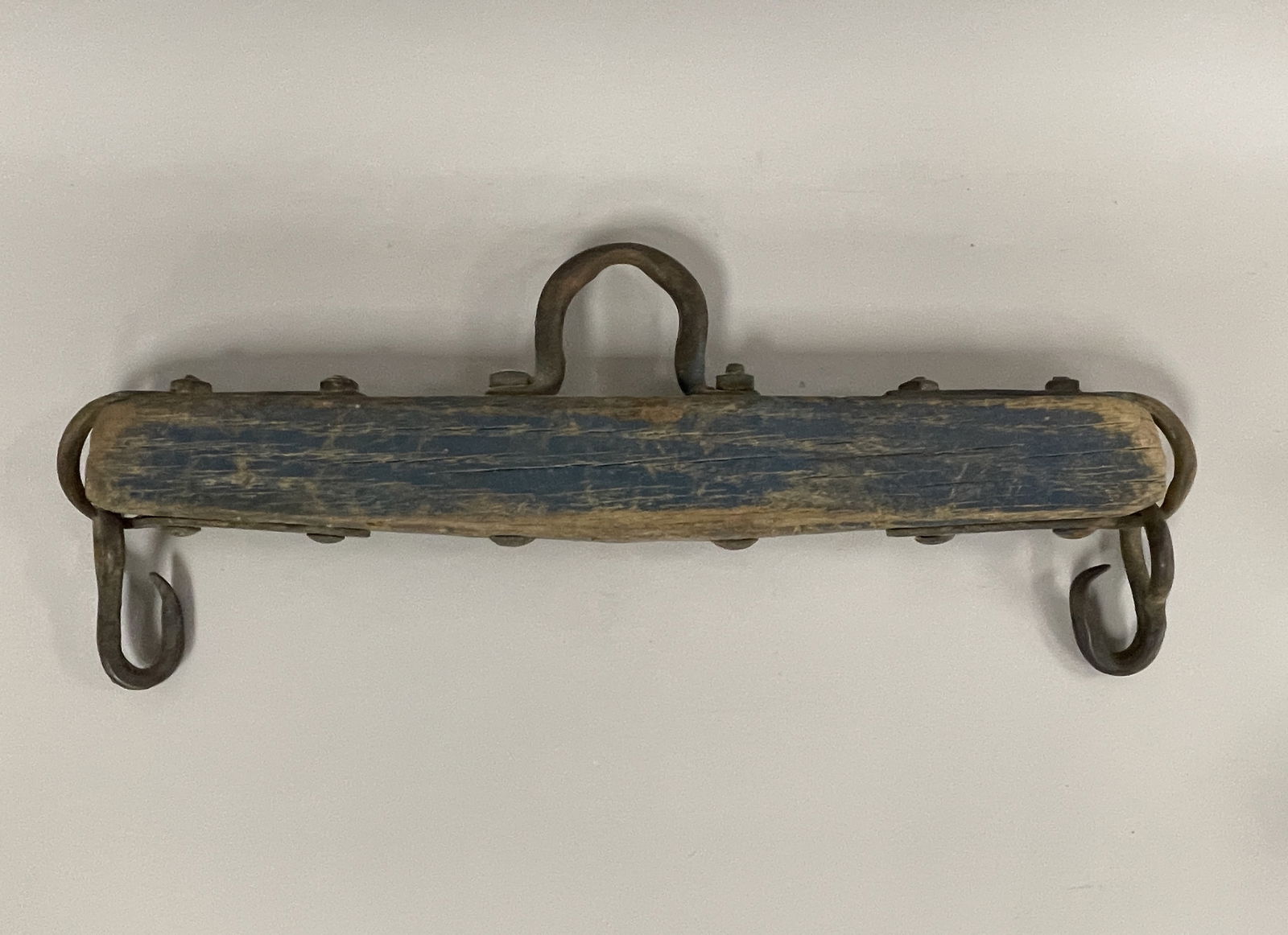 BLUE PAINTED WATER CARRIER: BLUE PAINTED WATER CARRIER