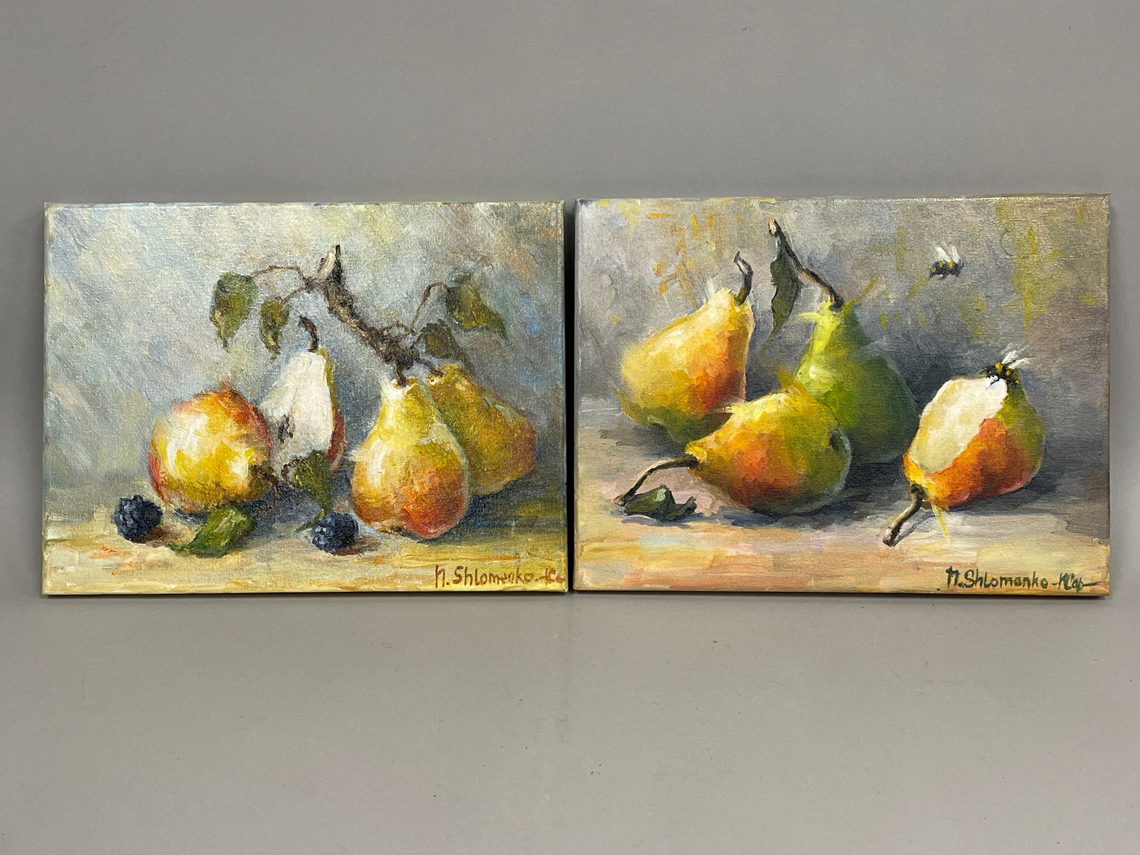 TWO FRUIT PAINTINGS: TWO FRUIT PAINTINGS