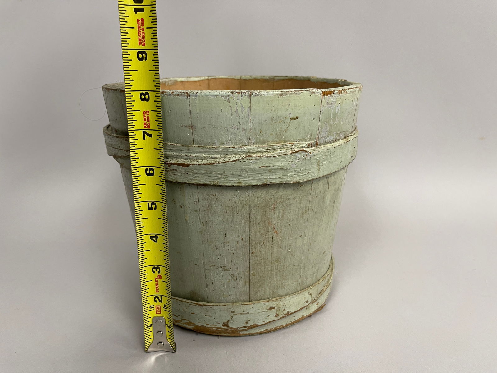 GREEN PAINTED BUCKET - 5