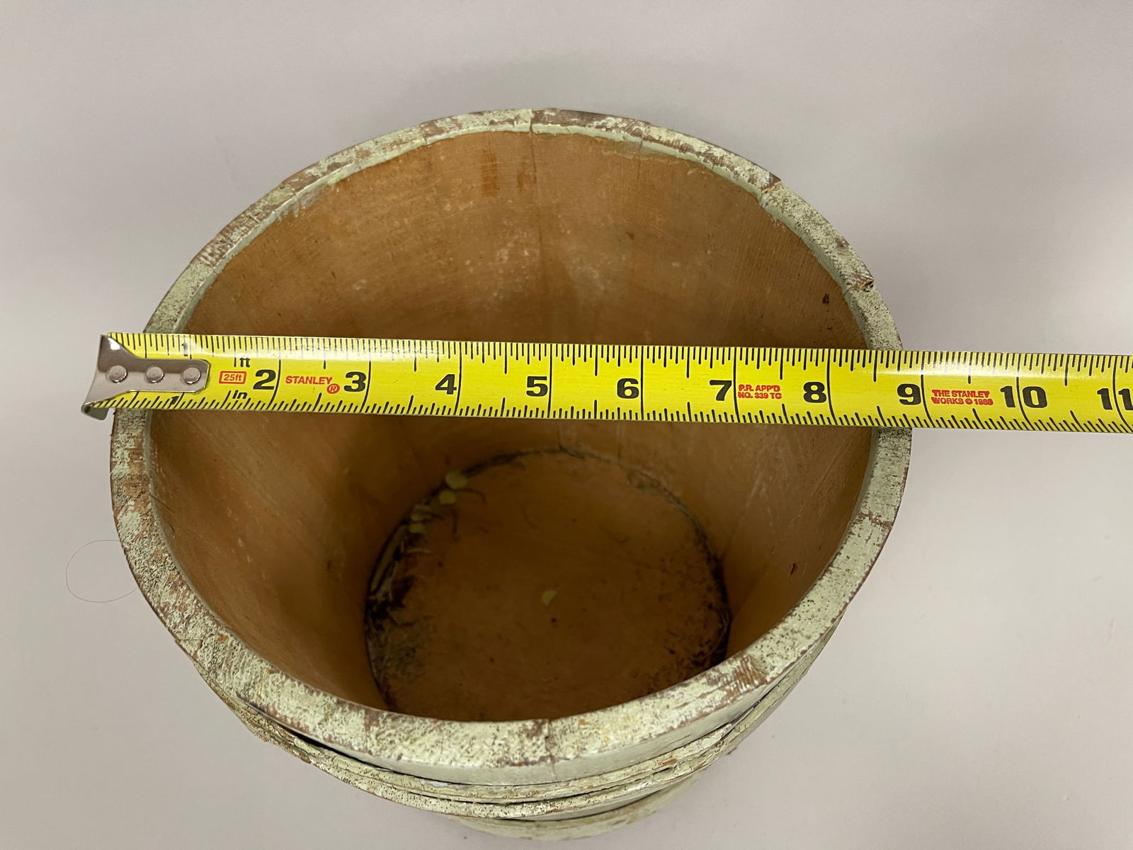 GREEN PAINTED BUCKET - 6