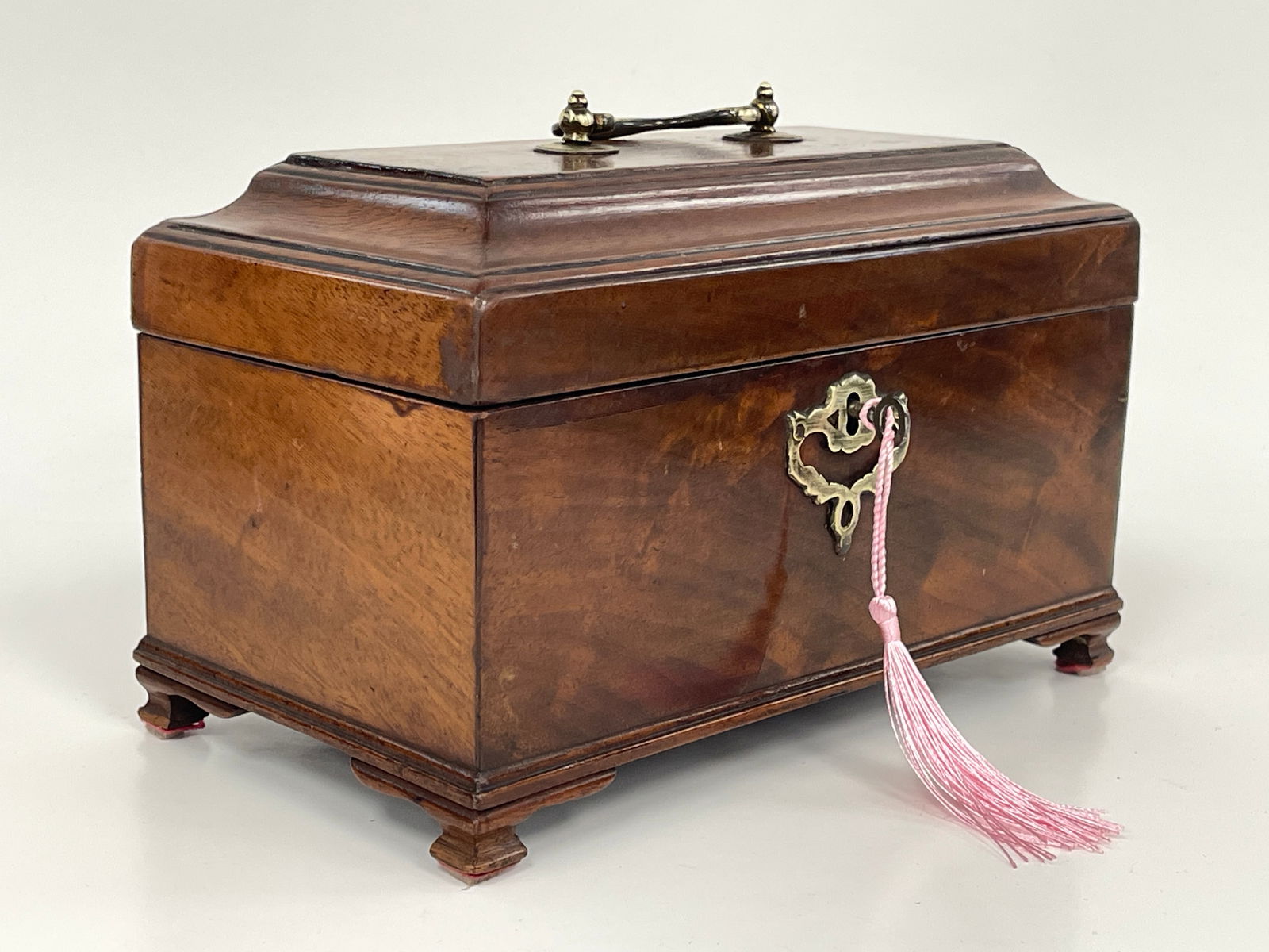 19TH C CHIPPENDALE TEA CADDY - 3