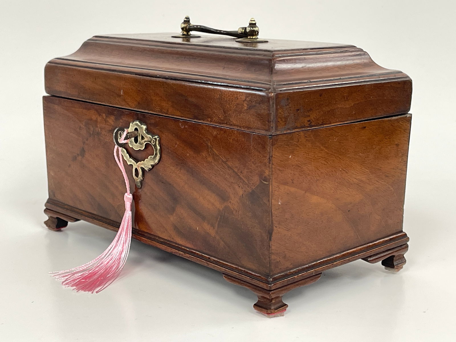 19TH C CHIPPENDALE TEA CADDY - 4