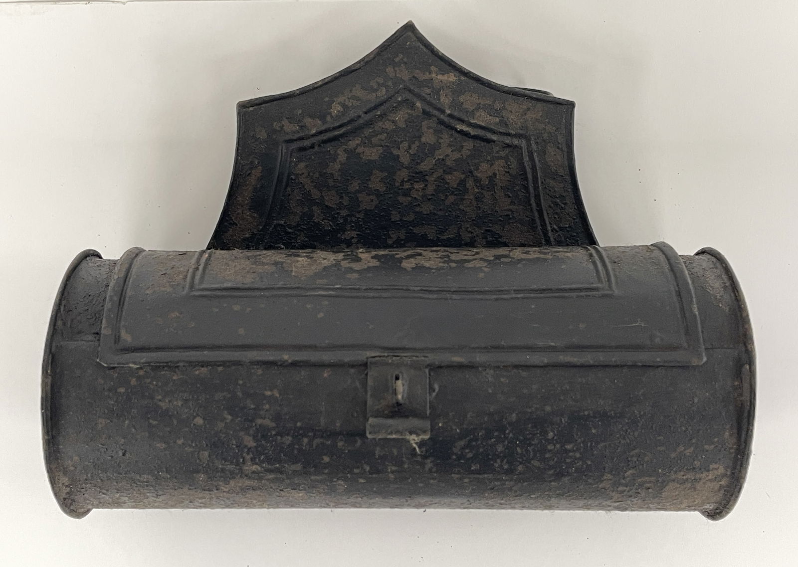 EARLY ROUND SHEET IRON HANGING PIPE OR CANDLE BOX (1 of 5)