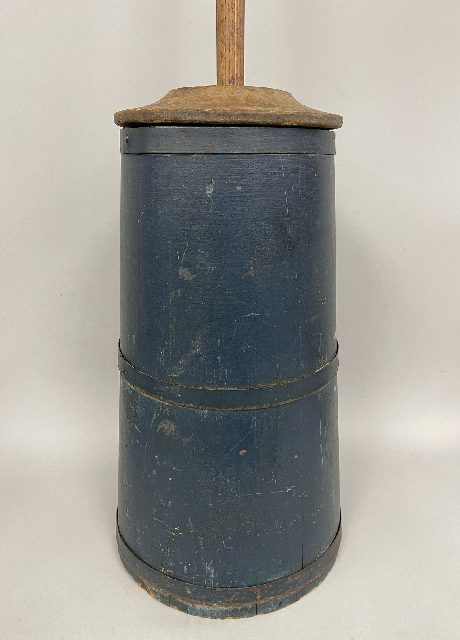 BLUE PAINTED HINGHAM MA CHURN - 2