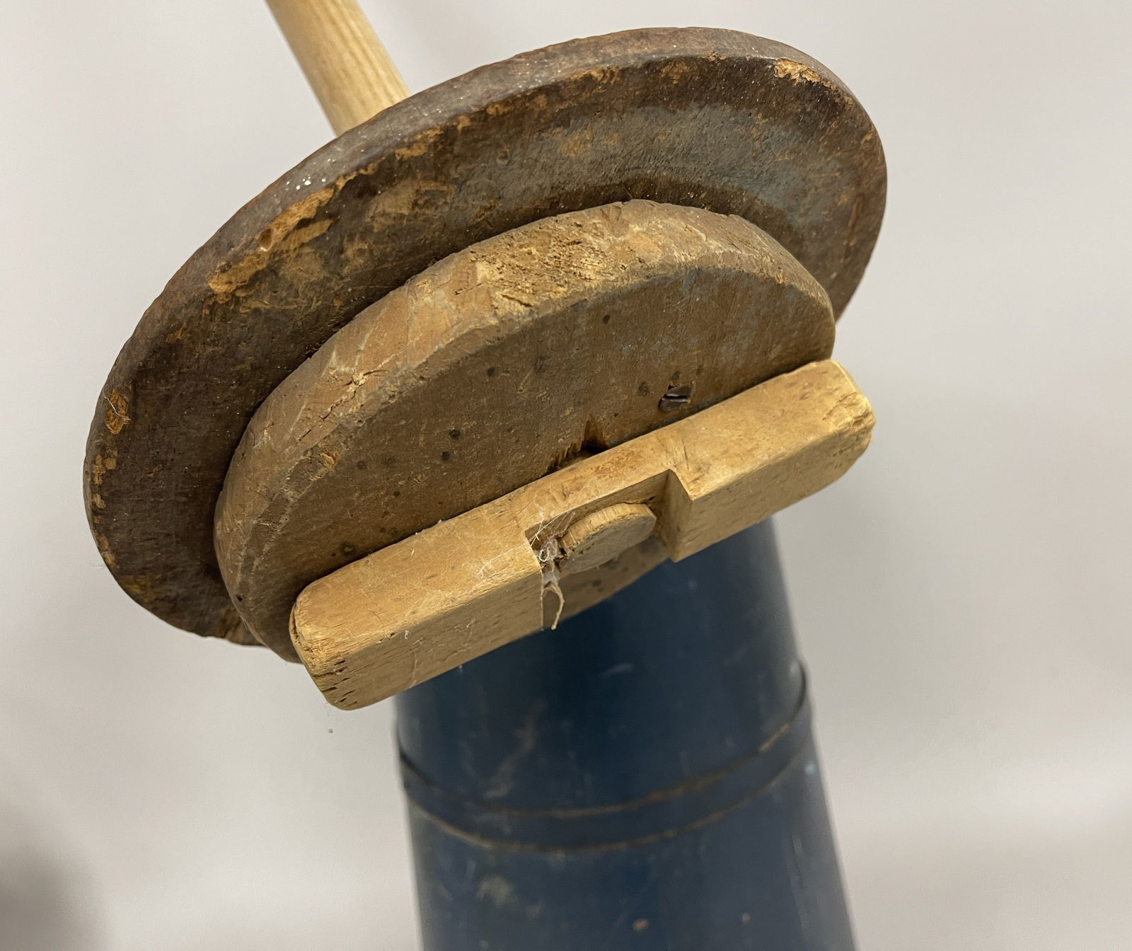 BLUE PAINTED HINGHAM MA CHURN - 4