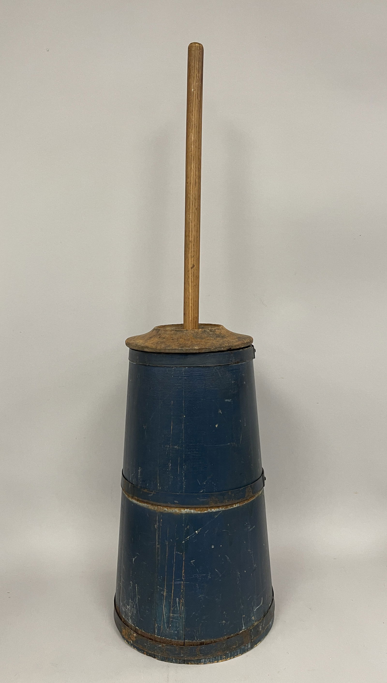 BLUE PAINTED HINGHAM MA CHURN - 6