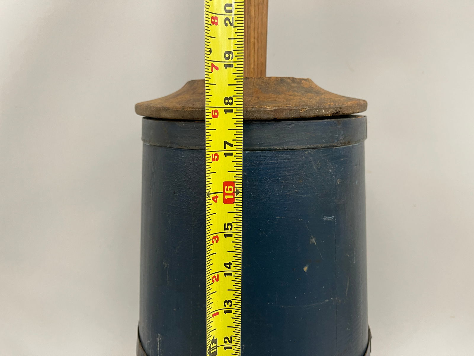 BLUE PAINTED HINGHAM MA CHURN - 7