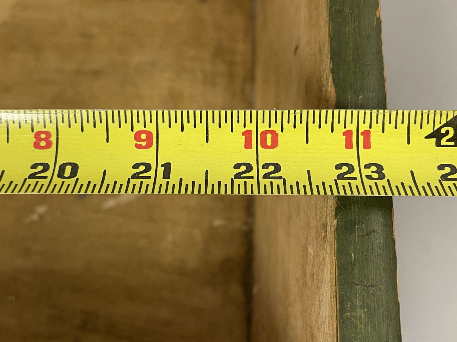 GREEN PAINTED APPLE BOX - 8