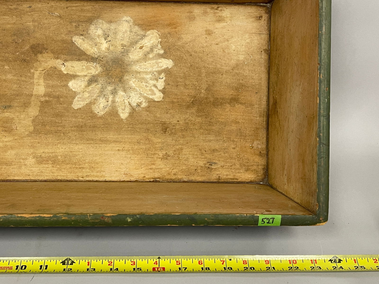 GREEN PAINTED APPLE BOX - 6