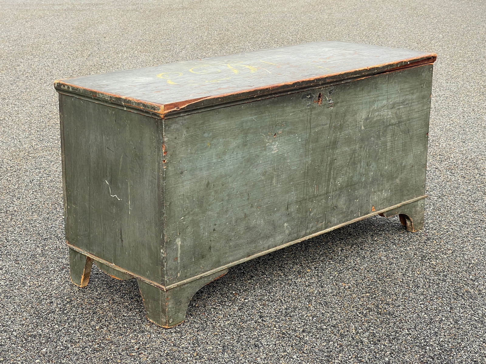 BLUE PAINTED BLANKET CHEST - 2