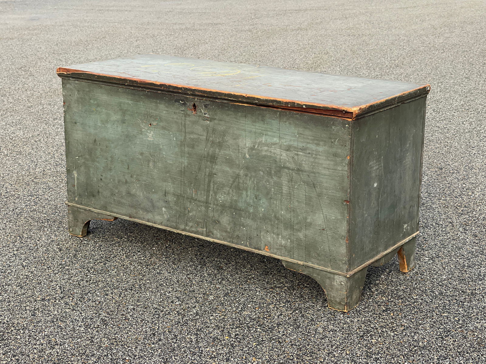 BLUE PAINTED BLANKET CHEST - 3