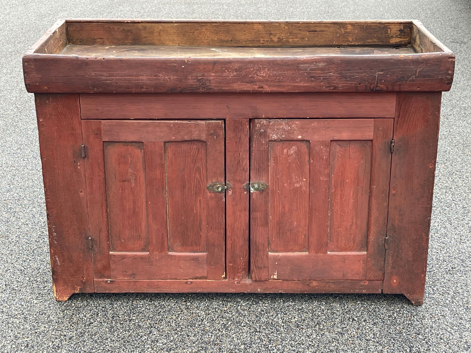 RED PAINTED DRY SINK (1 of 6)