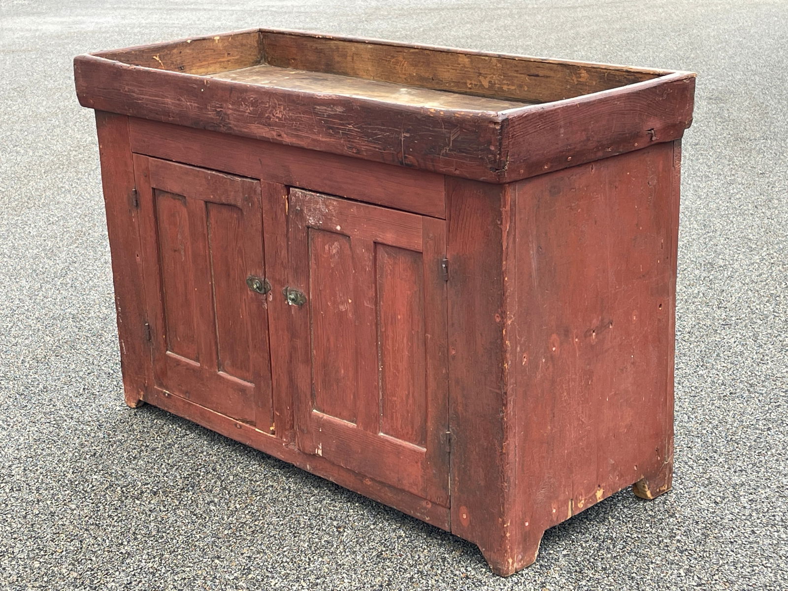 RED PAINTED DRY SINK - 3