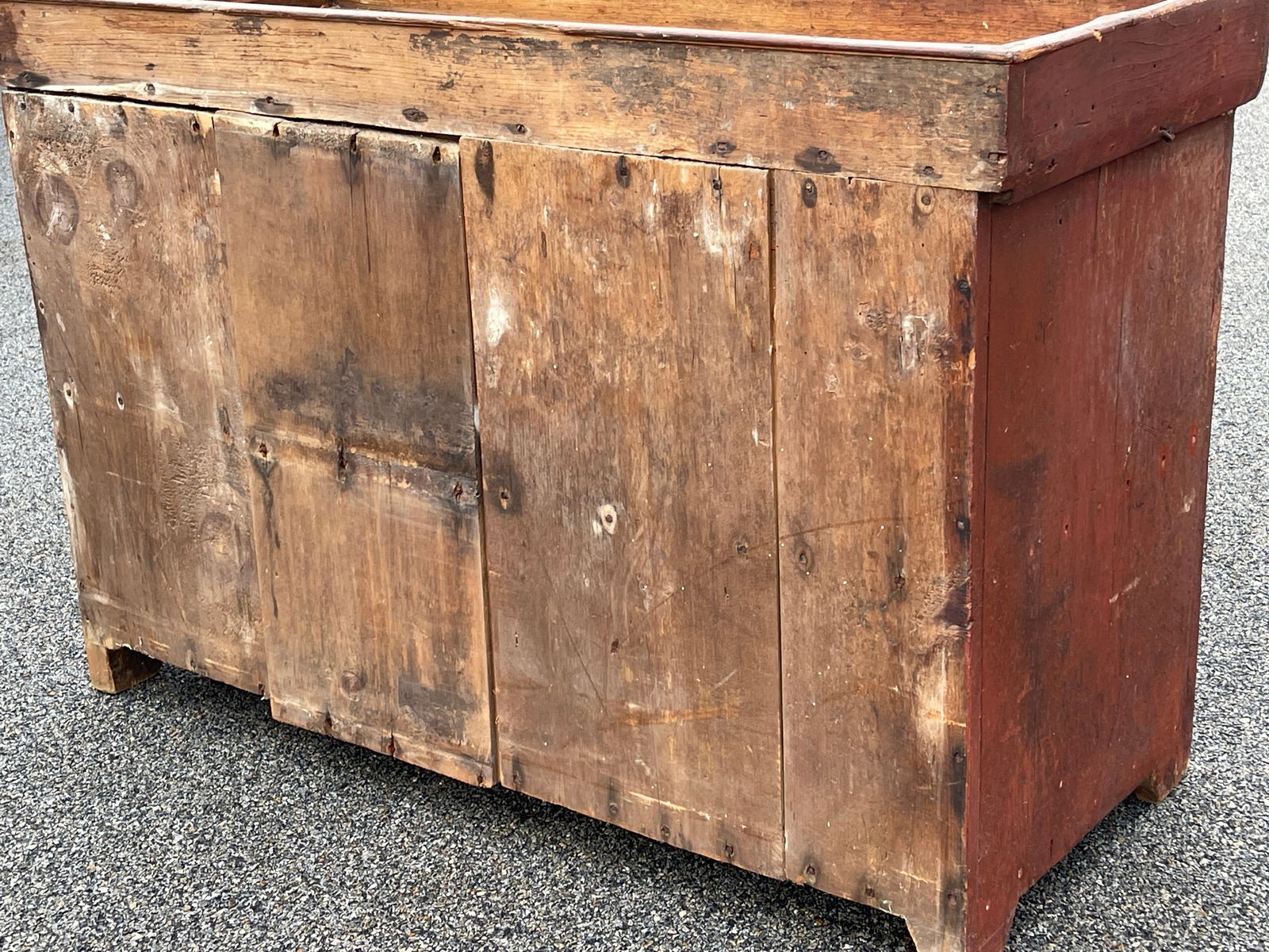 RED PAINTED DRY SINK - 6