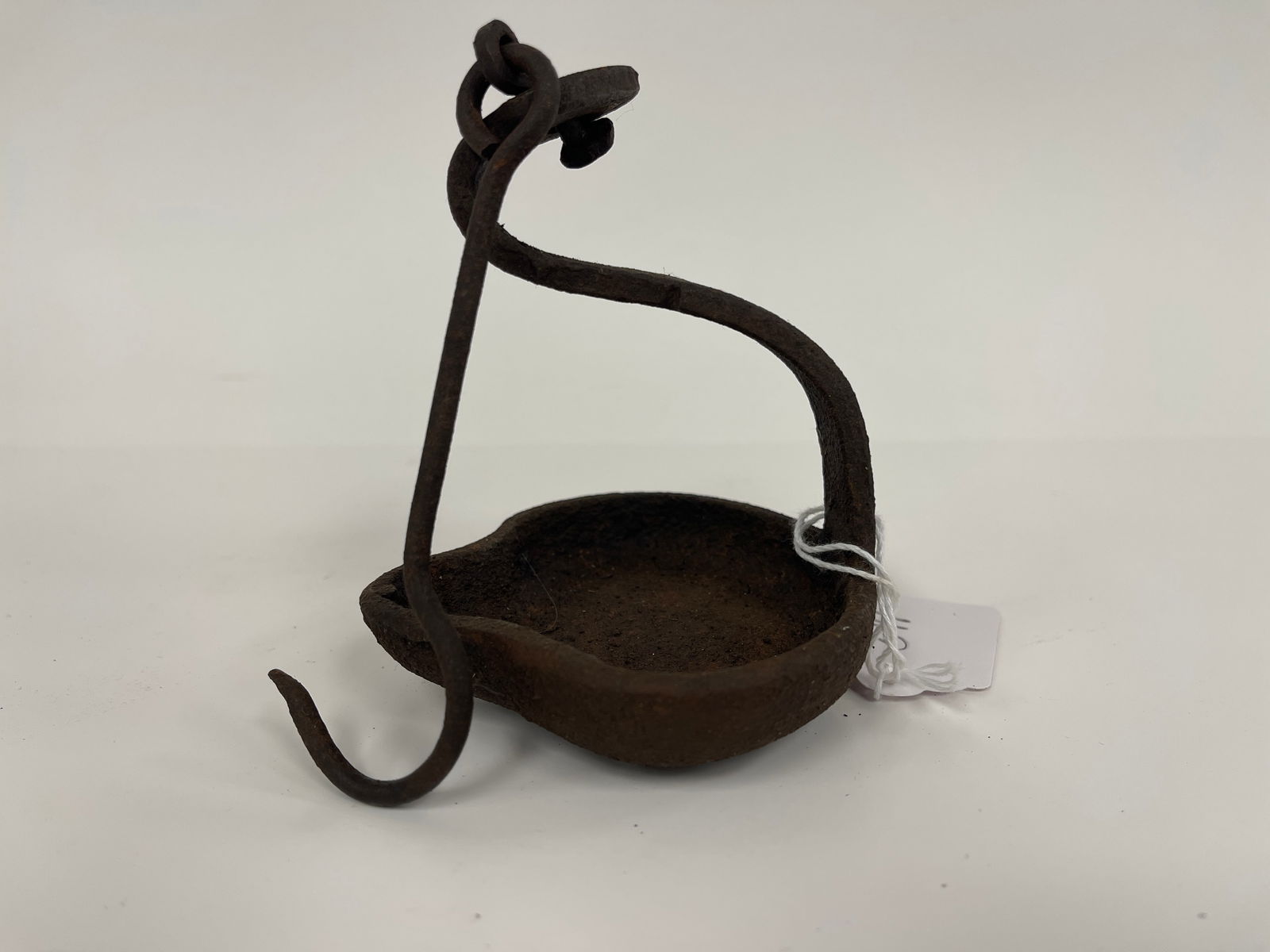 FORGED IRON BETTY LAMP (1 of 4)