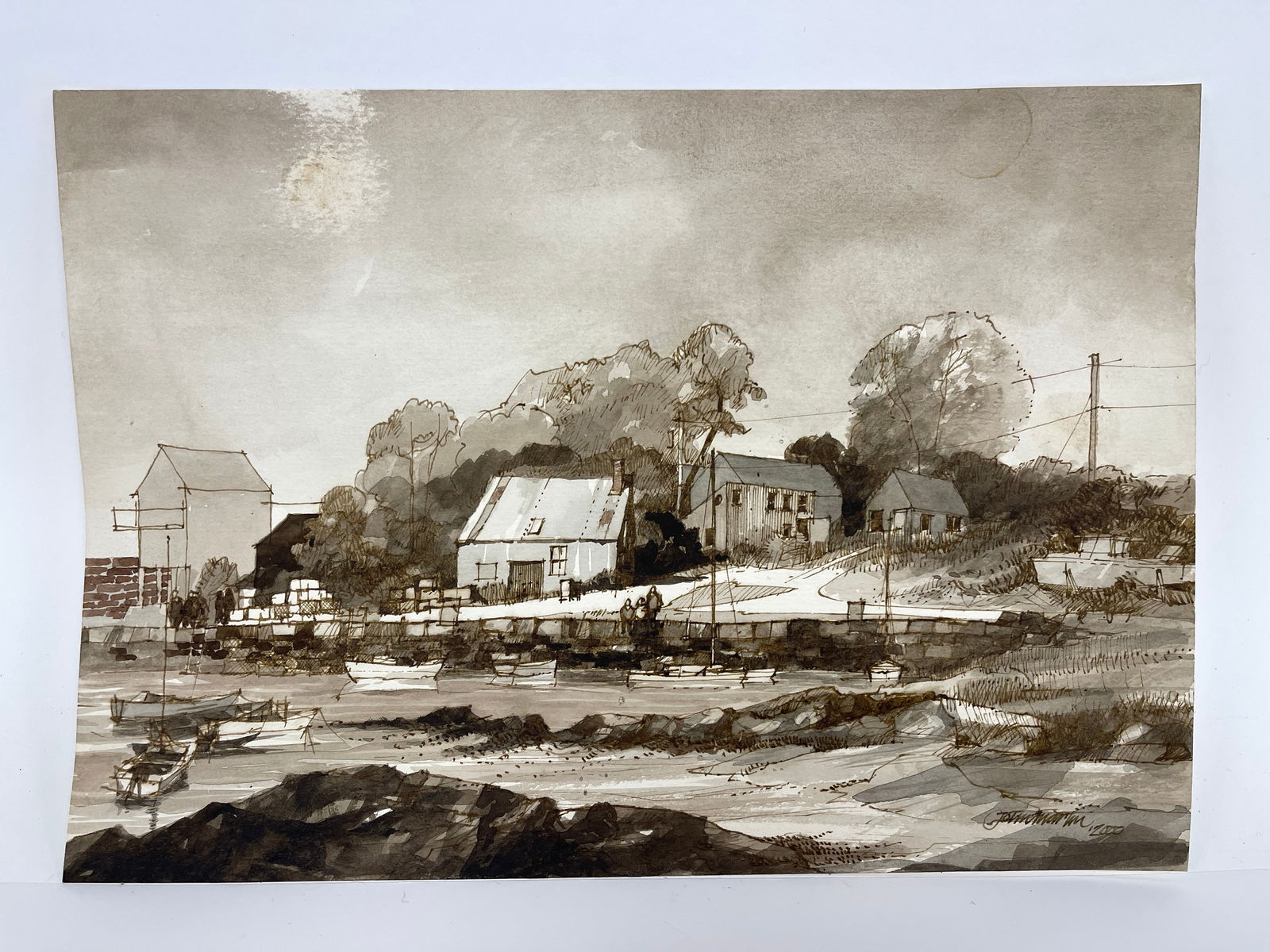 WATERCOLOR GLOUCESTER, MA. (1 of 3)