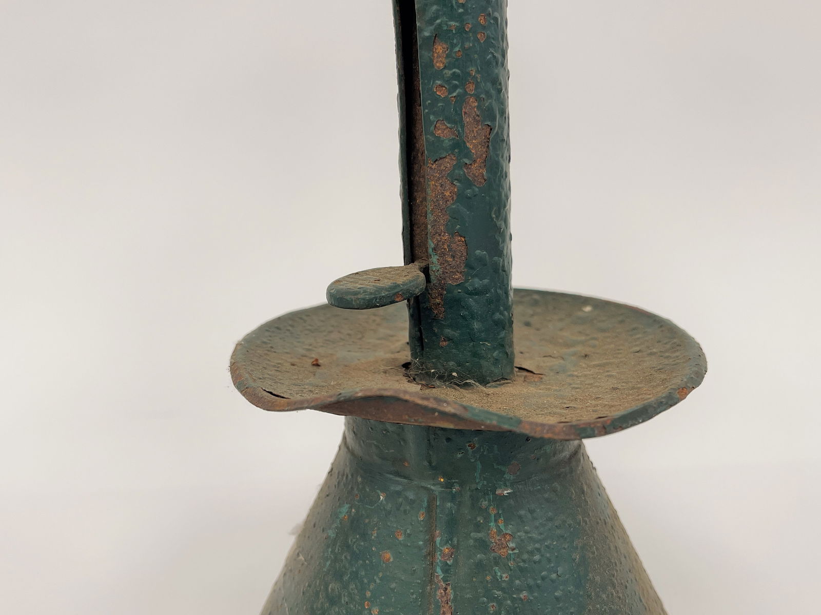 OLD GREEN SAND BASE CANDLESTICK - 2