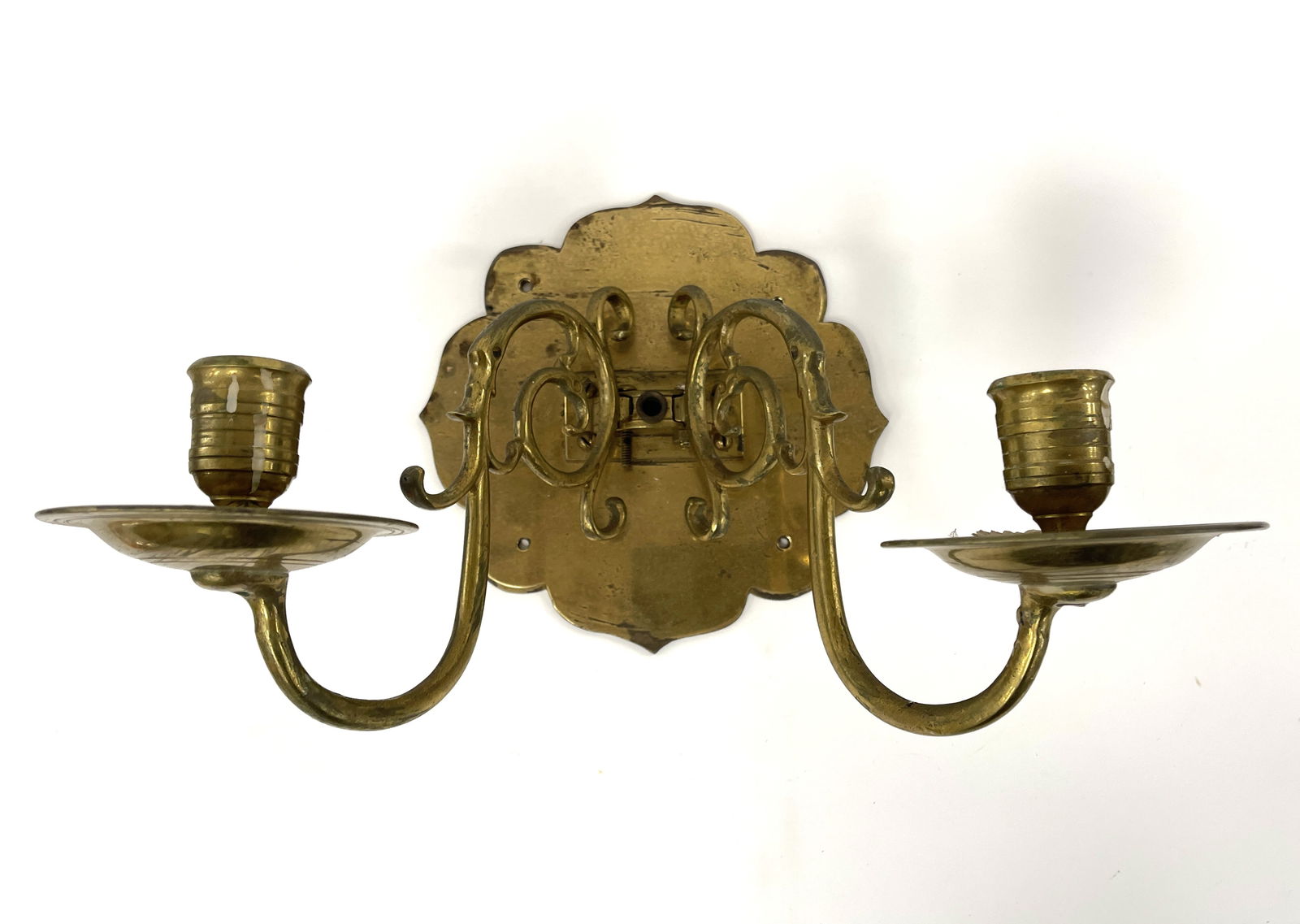 cast brass double arm sconce (1 of 4)