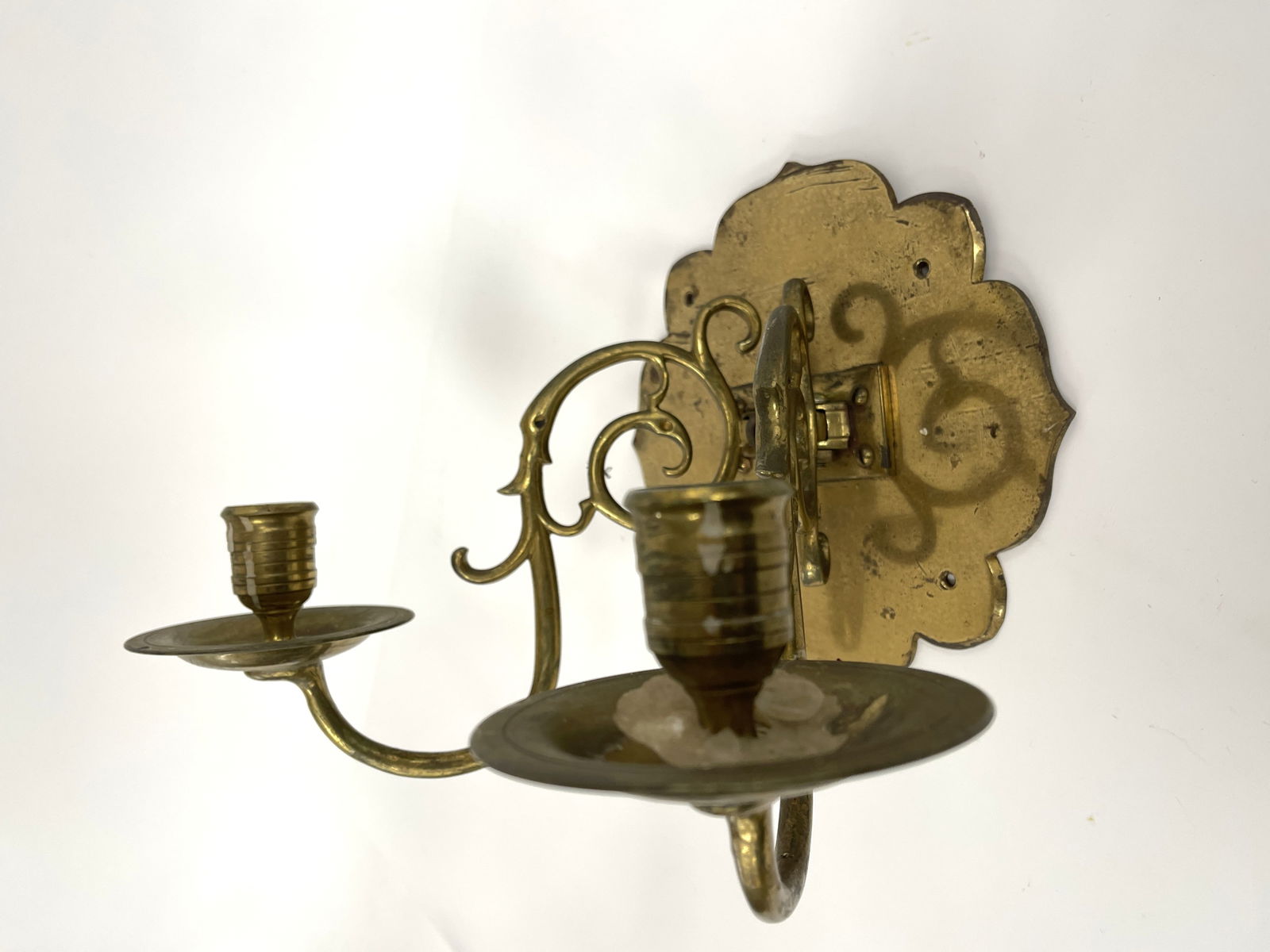 cast brass double arm sconce - 2