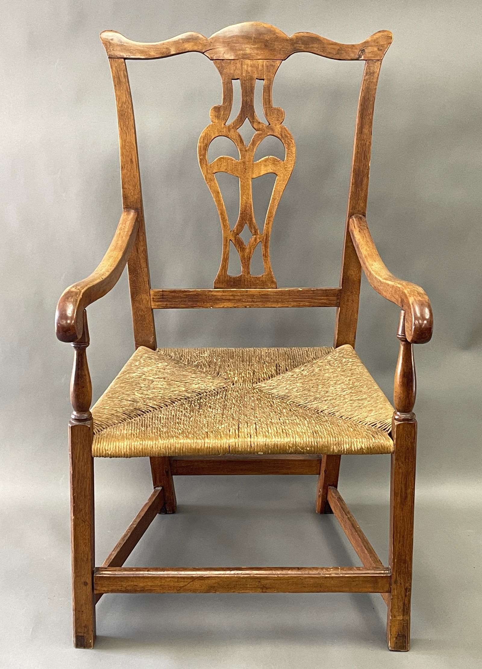 COUNTRY CHIPPENDALE ARM CHAIR (1 of 3)