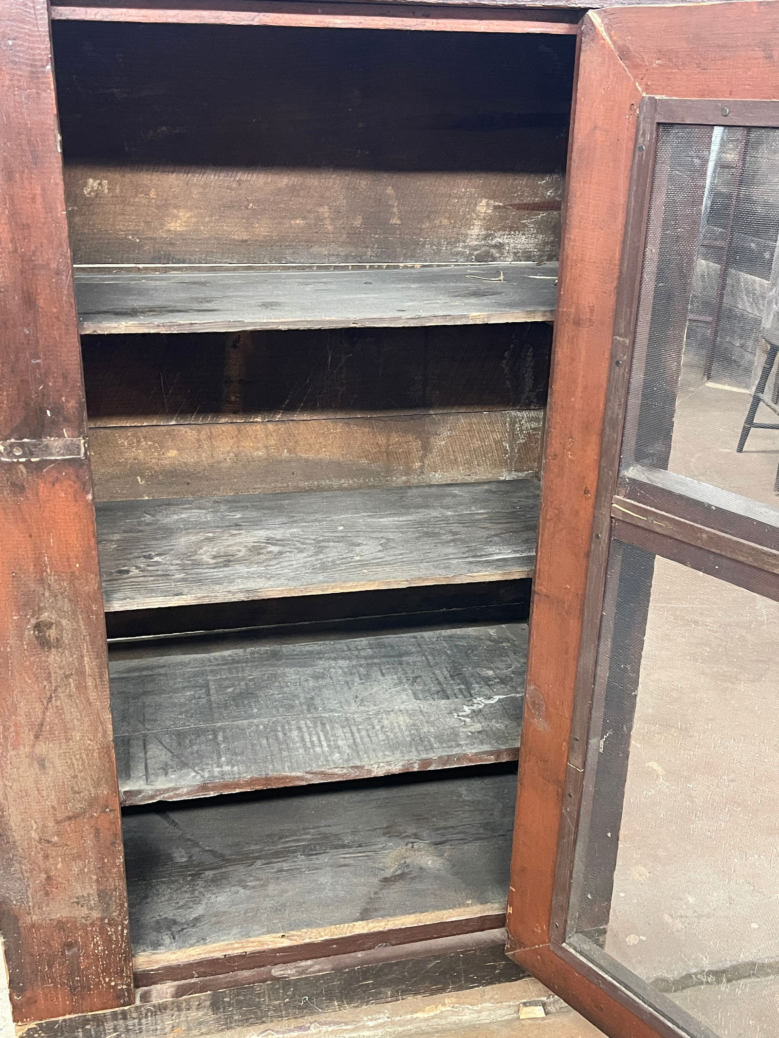 PRIMITIVE JELLY CUPBOARD / PIE SAFE - 4