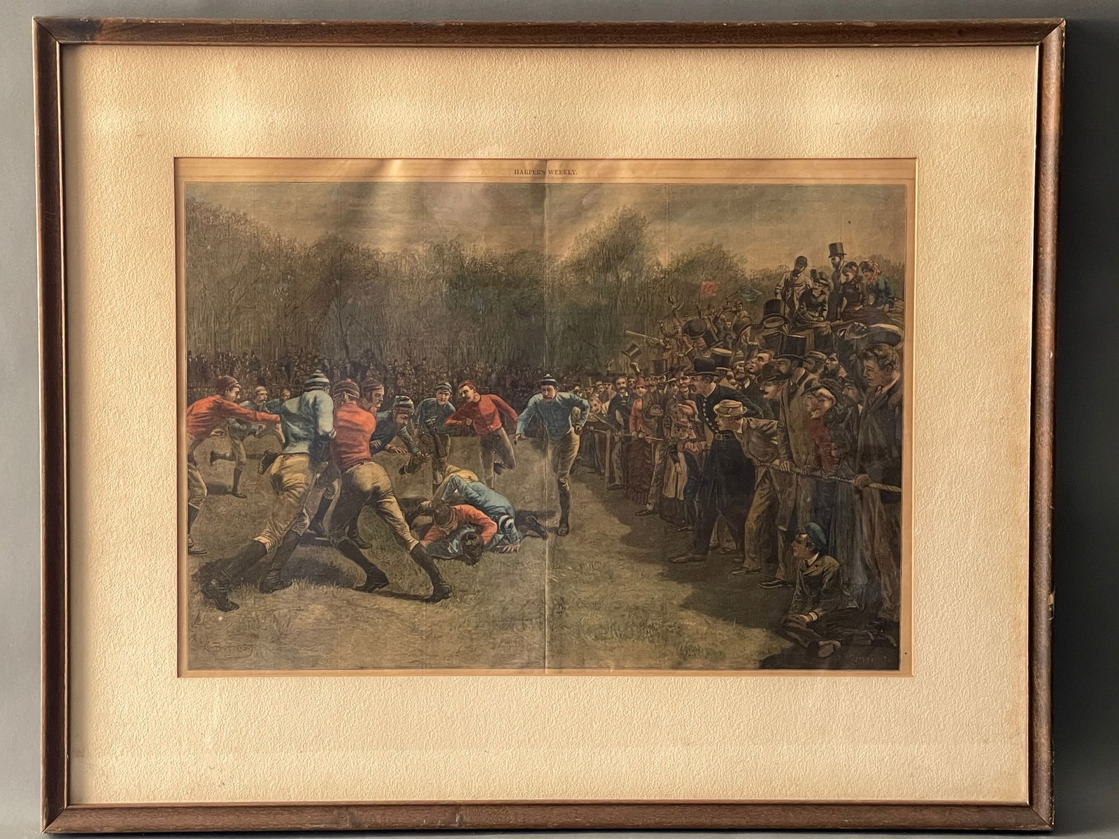 19TH C AB FROST RUGBY PRINT: 19TH C AB FROST RUGBY PRINT
