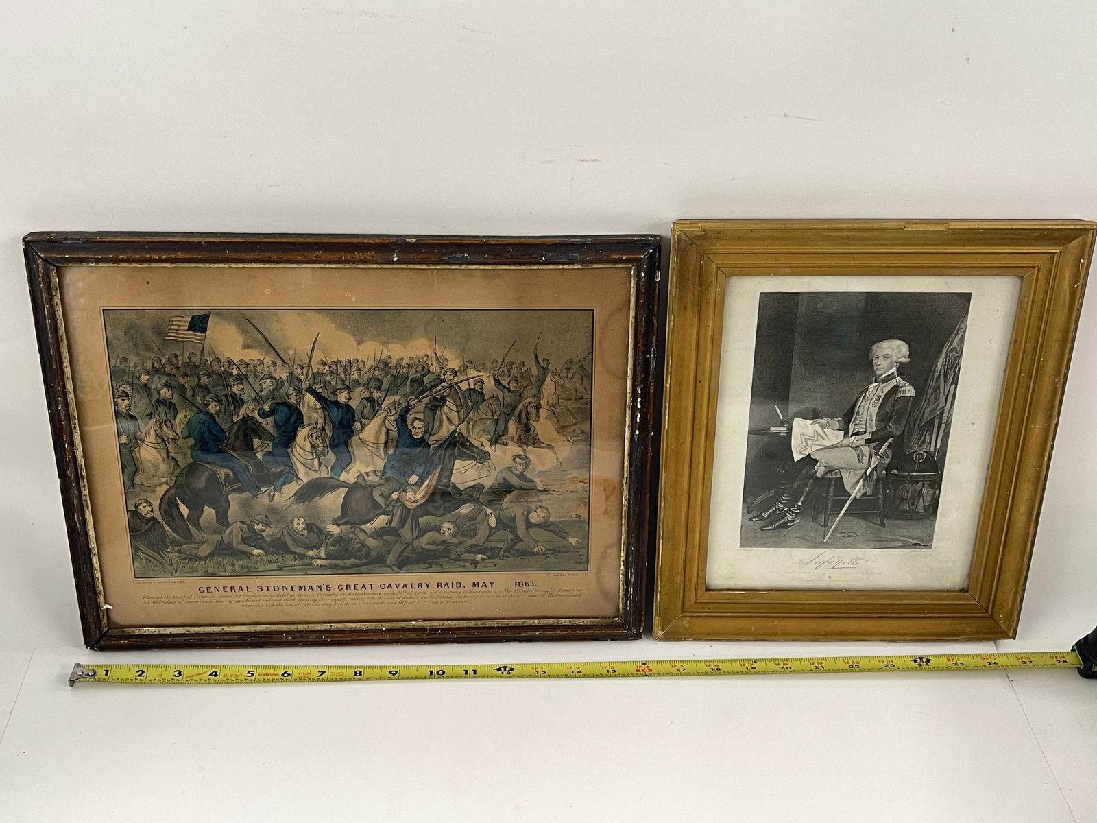 TWO PRINTS STONEMAN RAID LAFAYETTE - 2